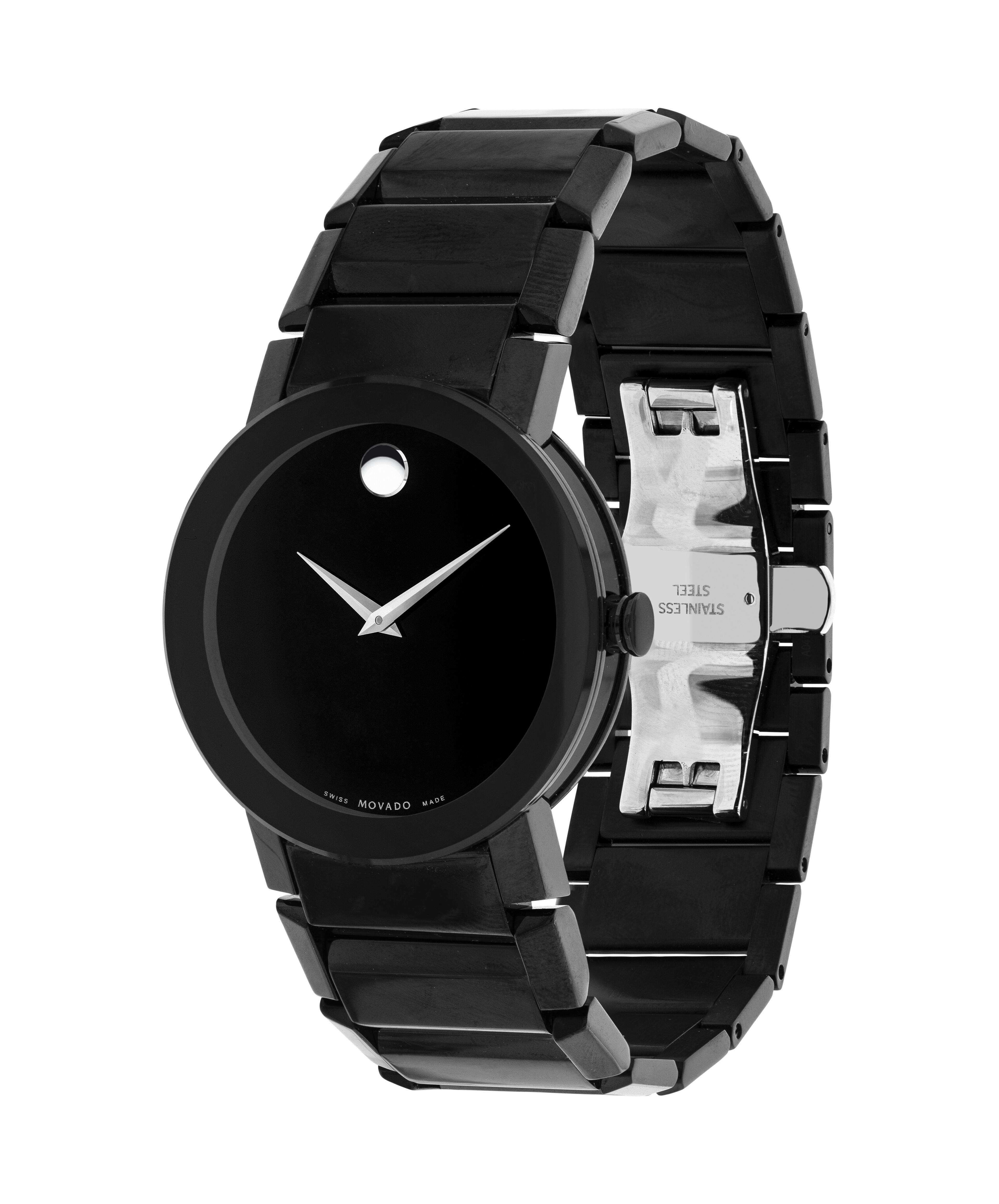 Movado Luno Sport 0606378 40mm Stainless Steel Black Dial Watch