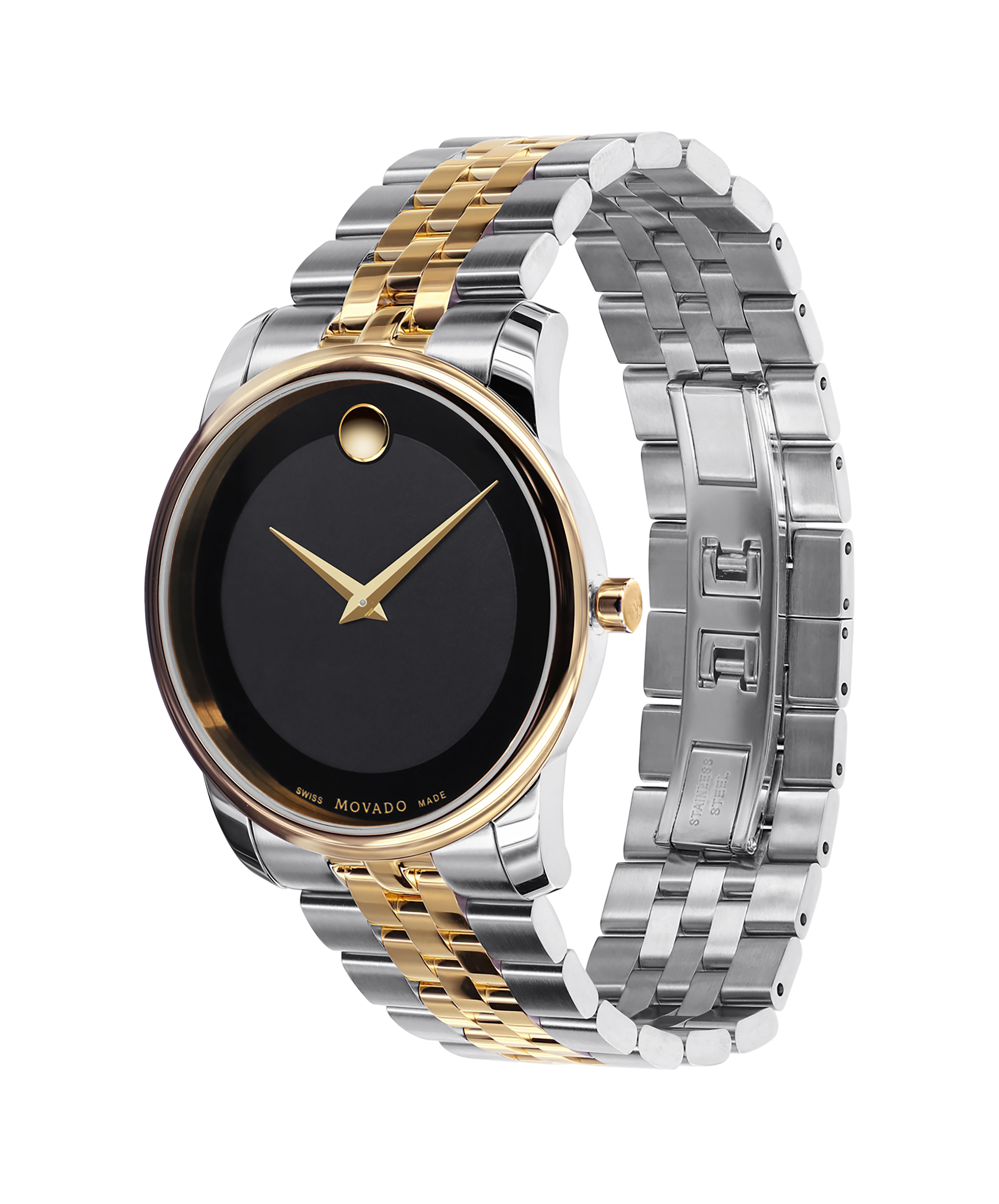 Movado Yellow Gold BOLD Stainless Steel Watch 3600431