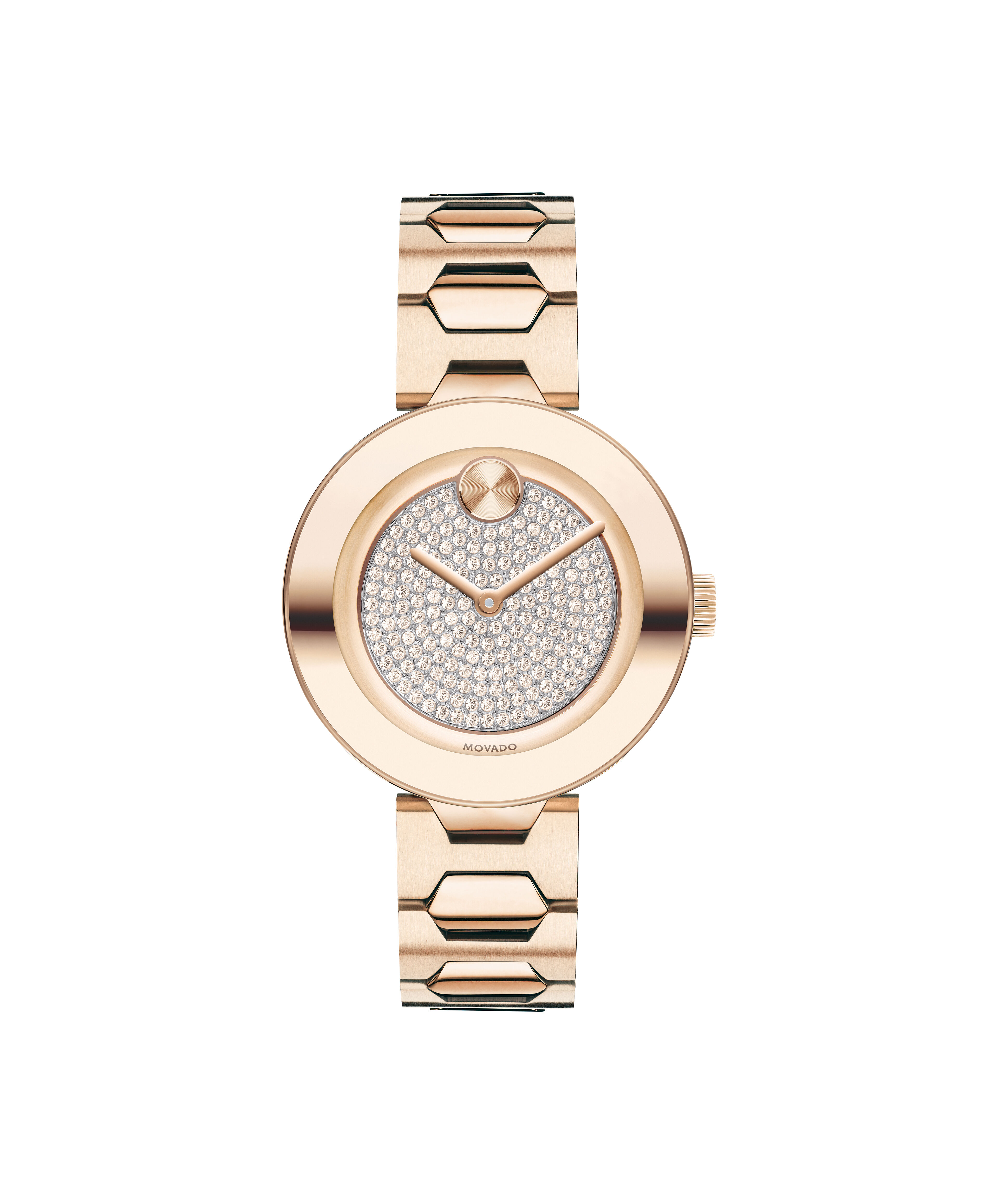 Movado Ladies Buleto DiamondsMovado Ladies Esperanza 0605090 26mm Two Toned Gold Black Dial Watch