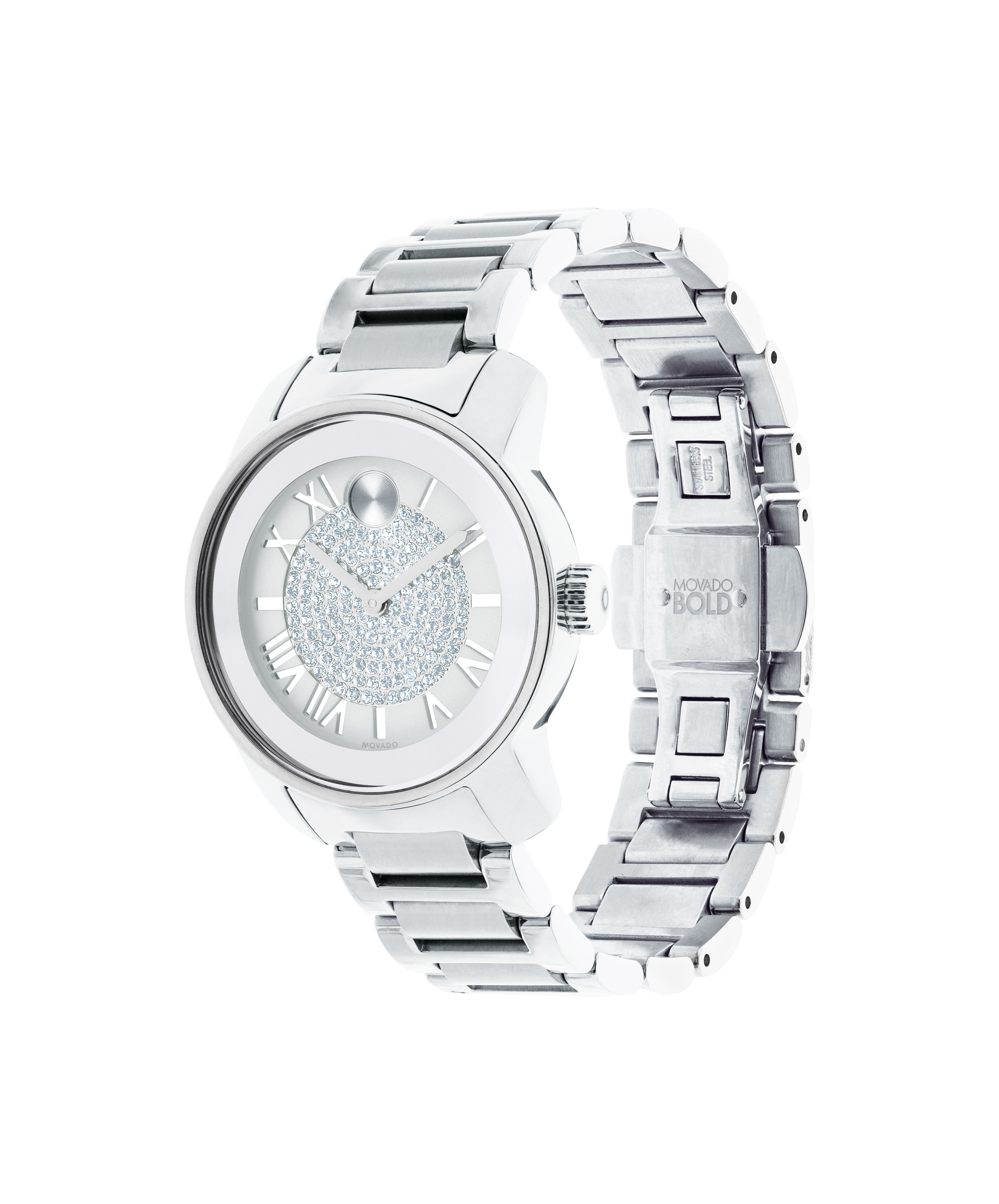 Movado Linio Mother of Pearl Dial Steel Women's Watch 0606552