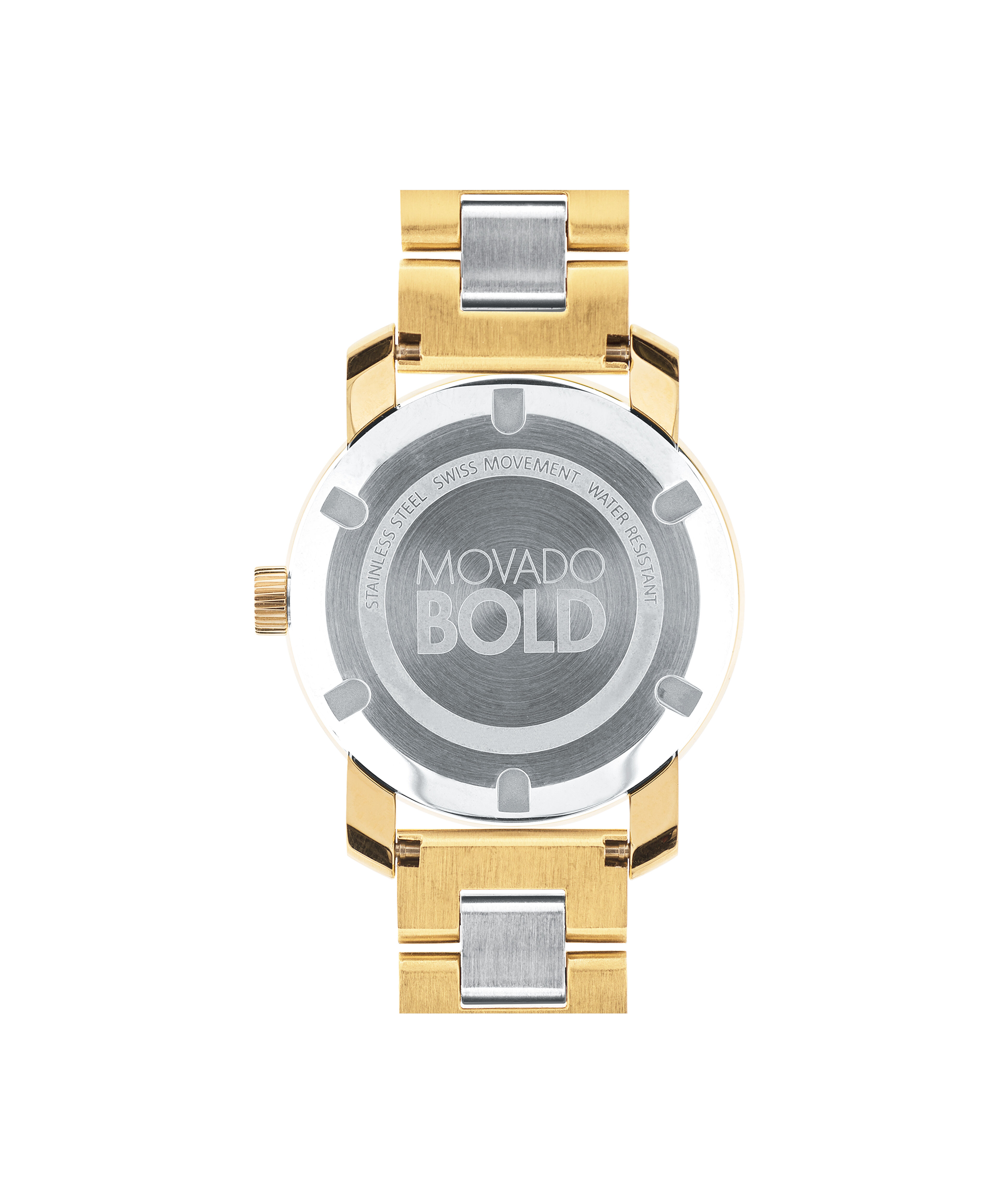 Movado Series 800 Black Dial Yellow Gold PVD Men's Watch