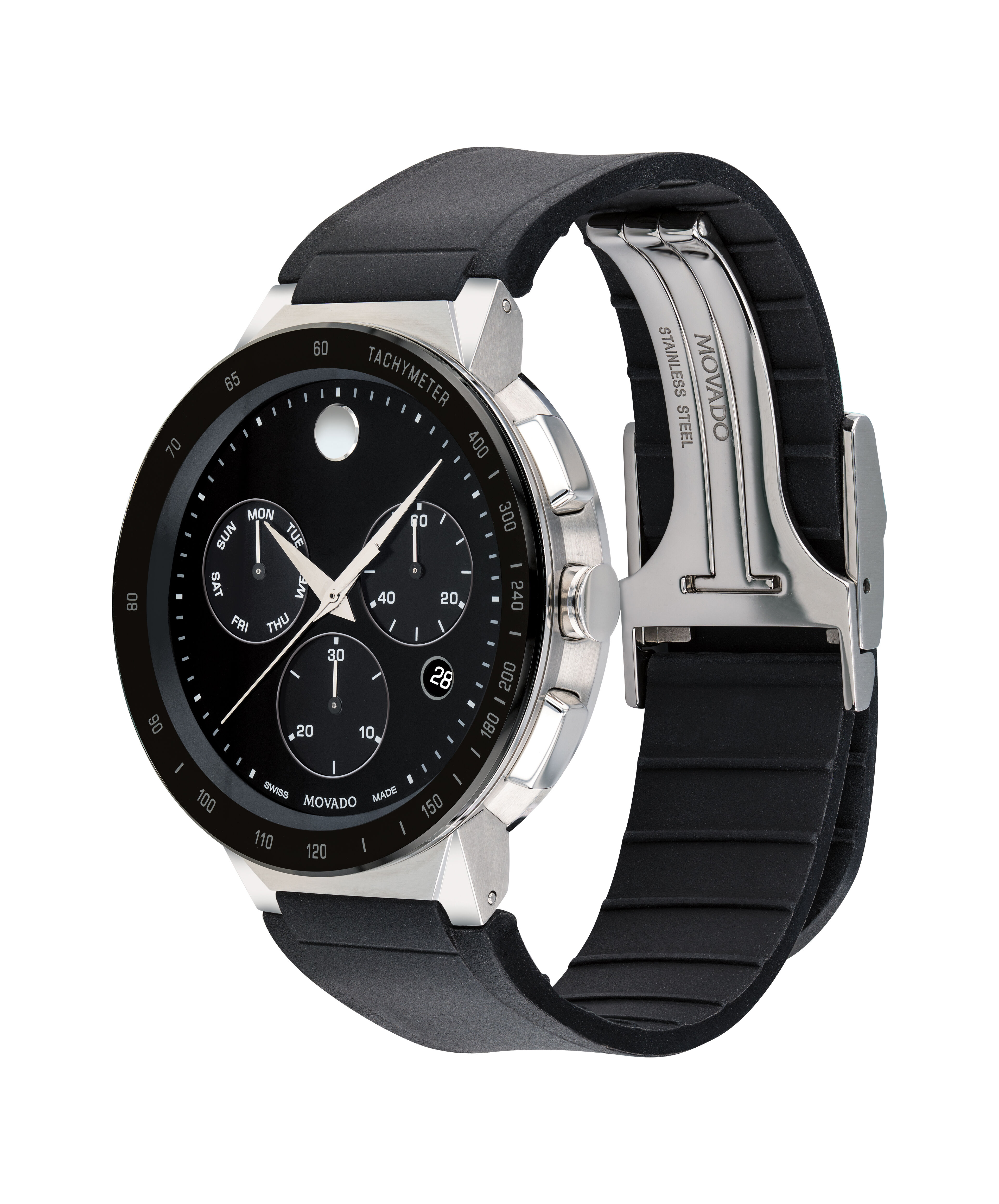 Movado 81.09.861 Two Tone Steel 35mm White Porcelain Dial Quartz Wrist Watch