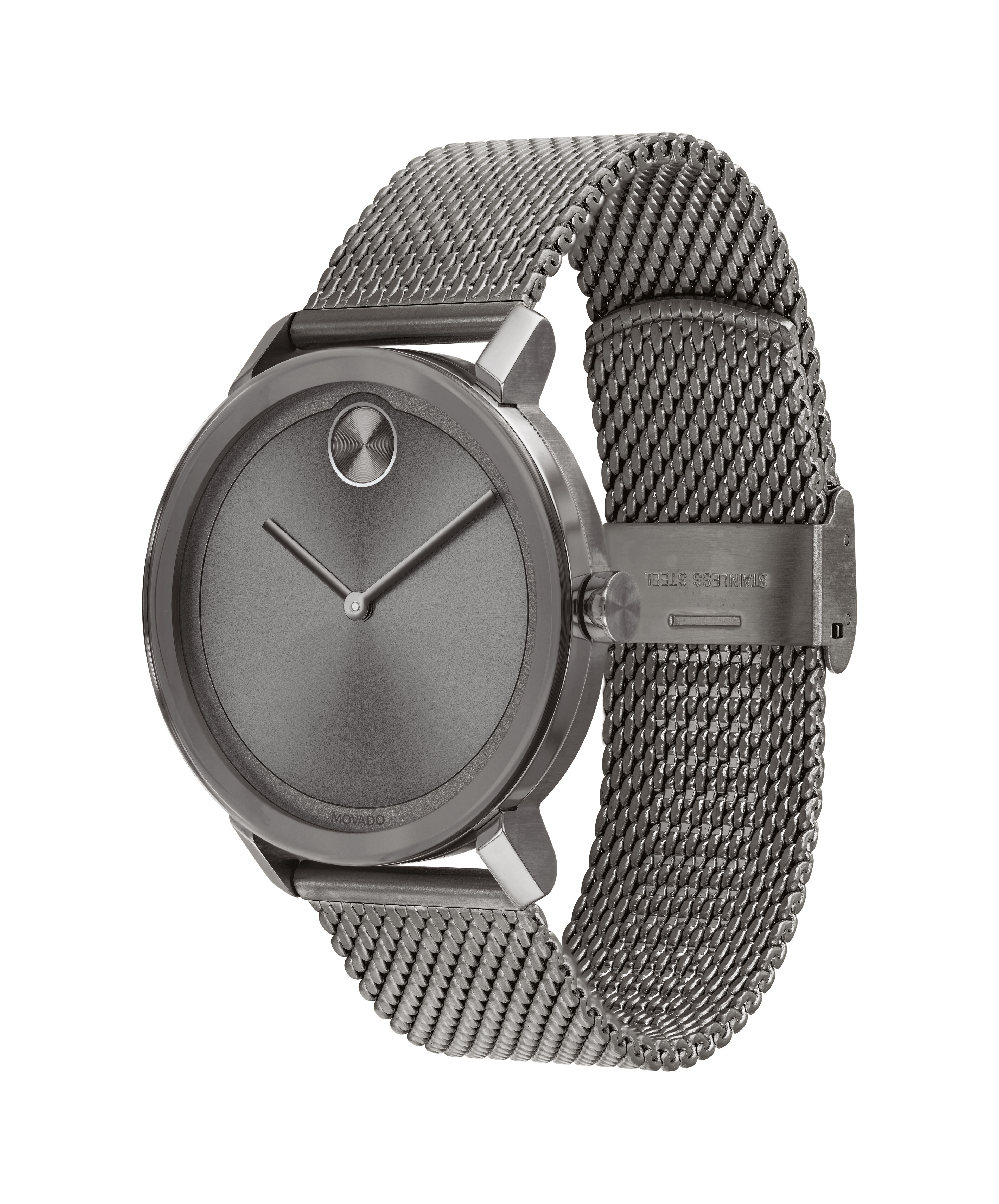 Movado Ladies Juro 0605024 24mm Stainless Steel Black Dial Watch