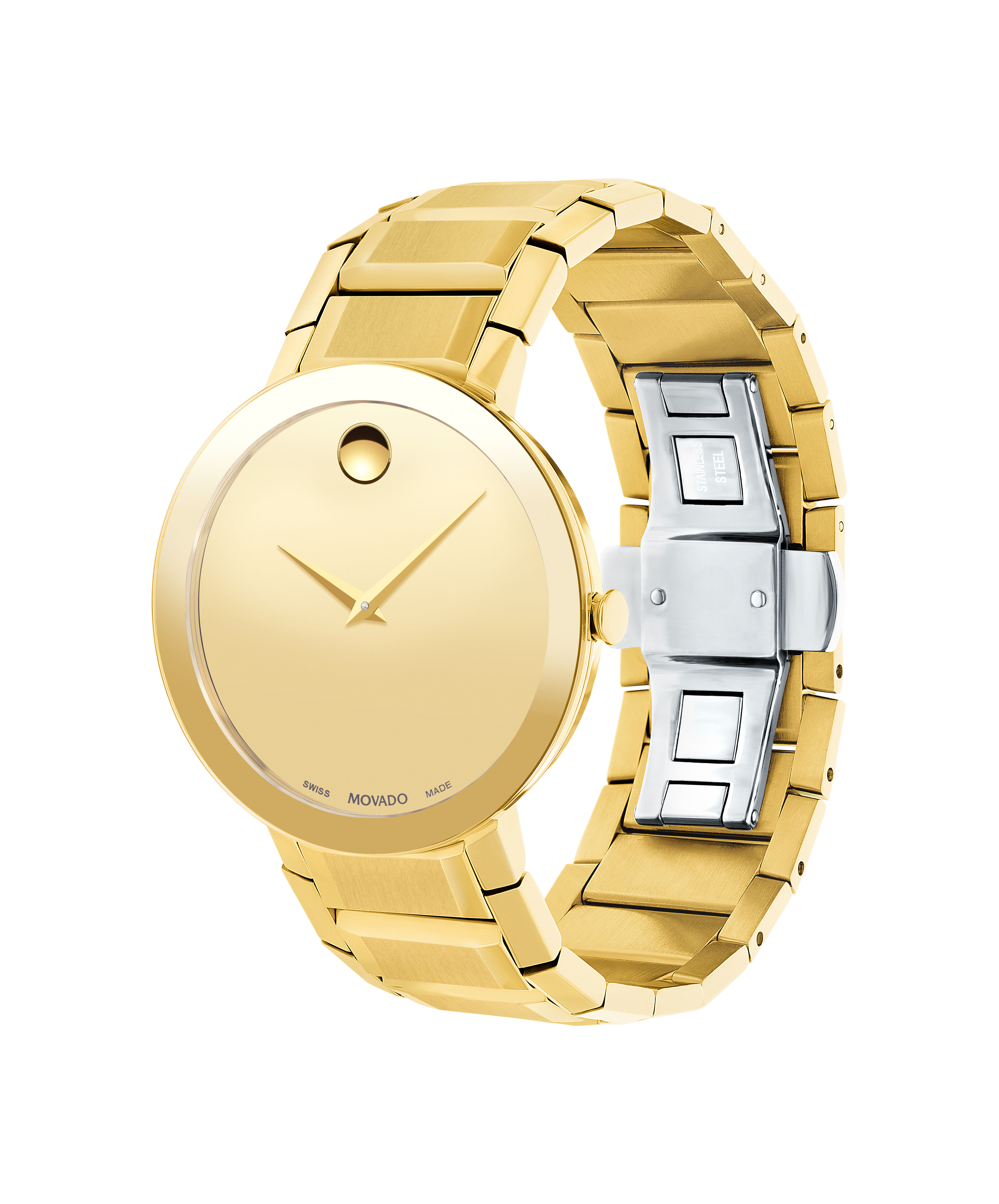 Movado Sapphire 0607049 26mm Gold PVD Stainless Steel Gold MOP Dial Women's WatchMovado Sapphire 0607179