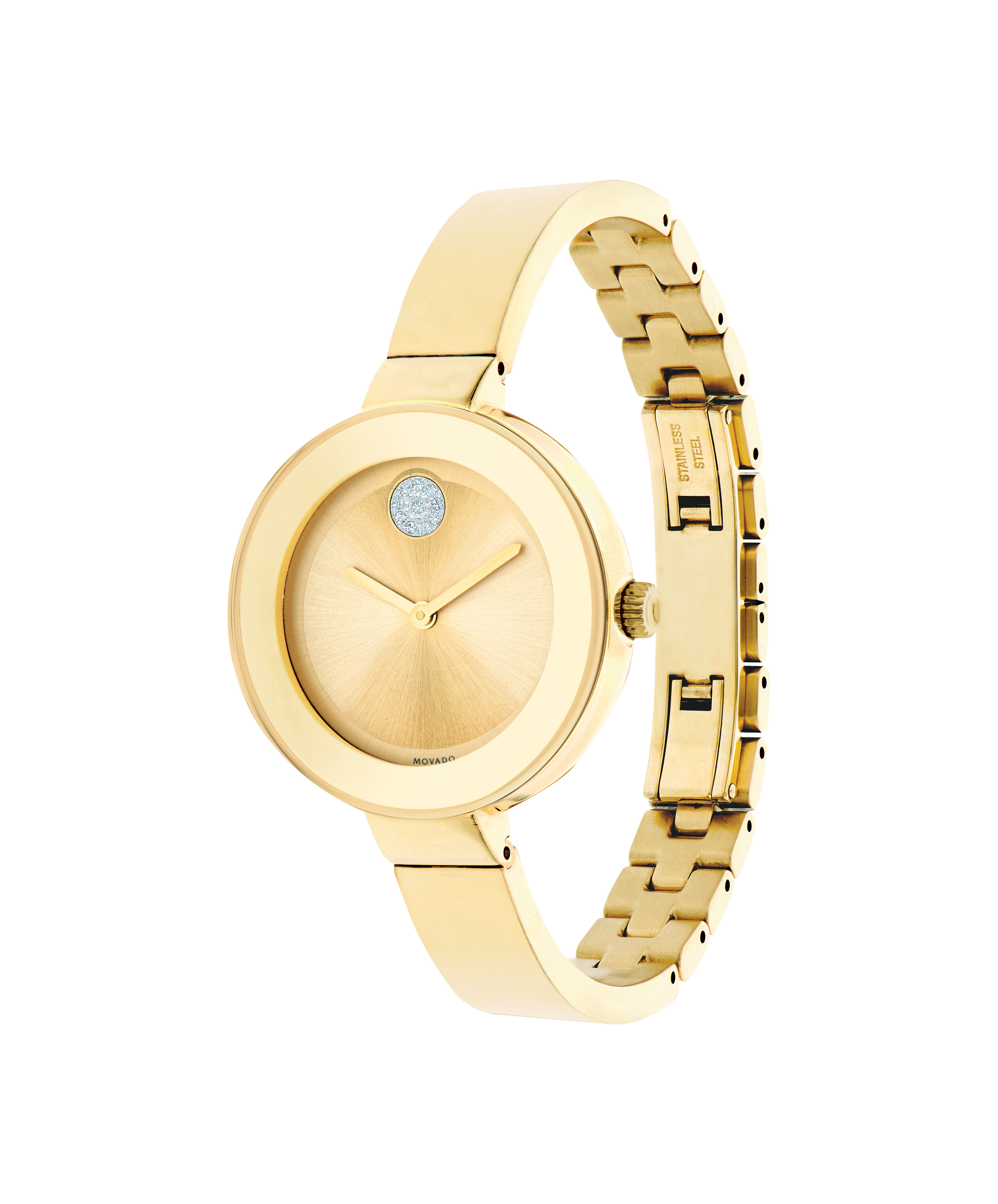 Movado Yellow Gold BOLD Stainless Steel Watch 3600431