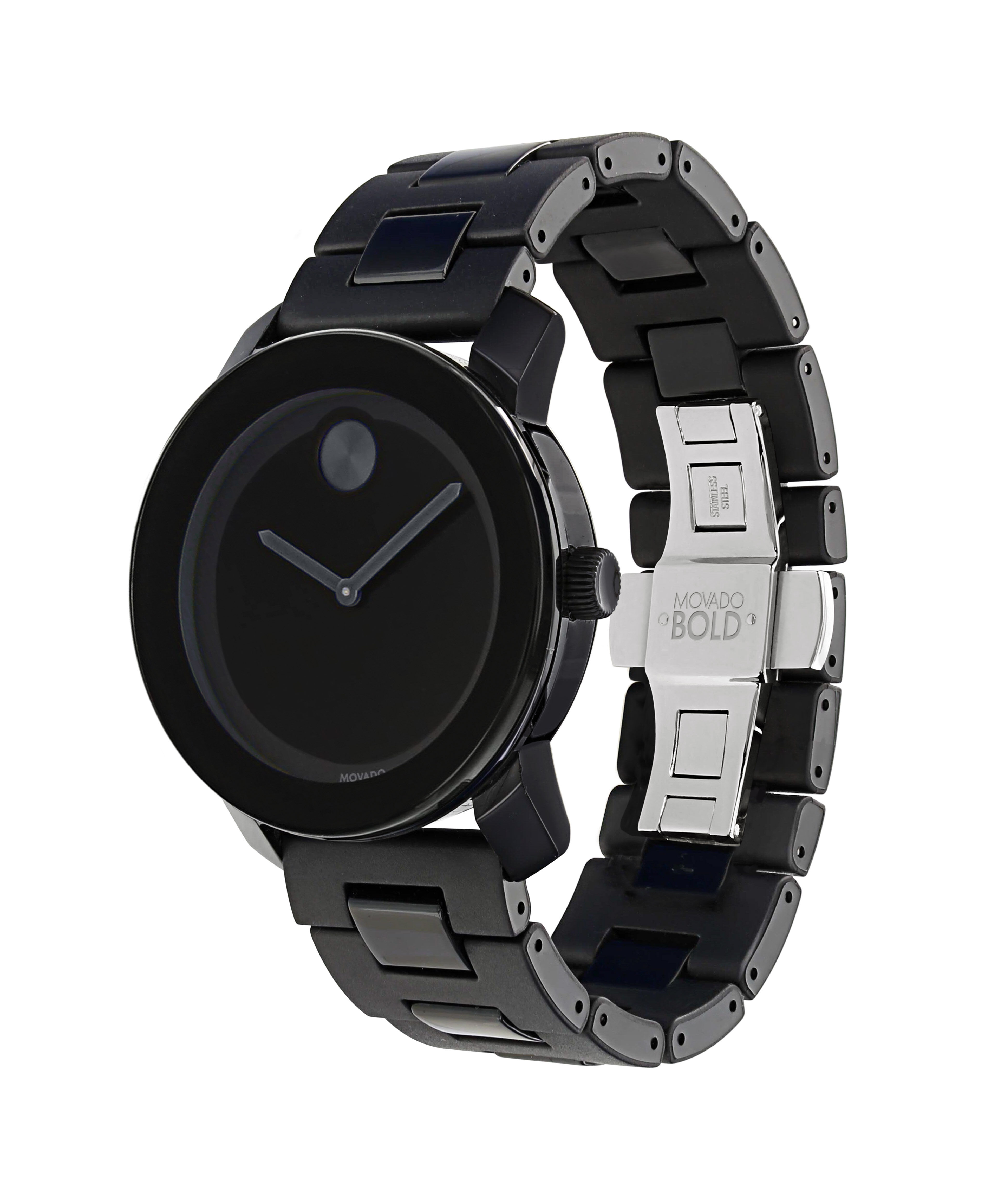 Movado Bold Chronograph Black Dial Titanium Men's Watch 3600190