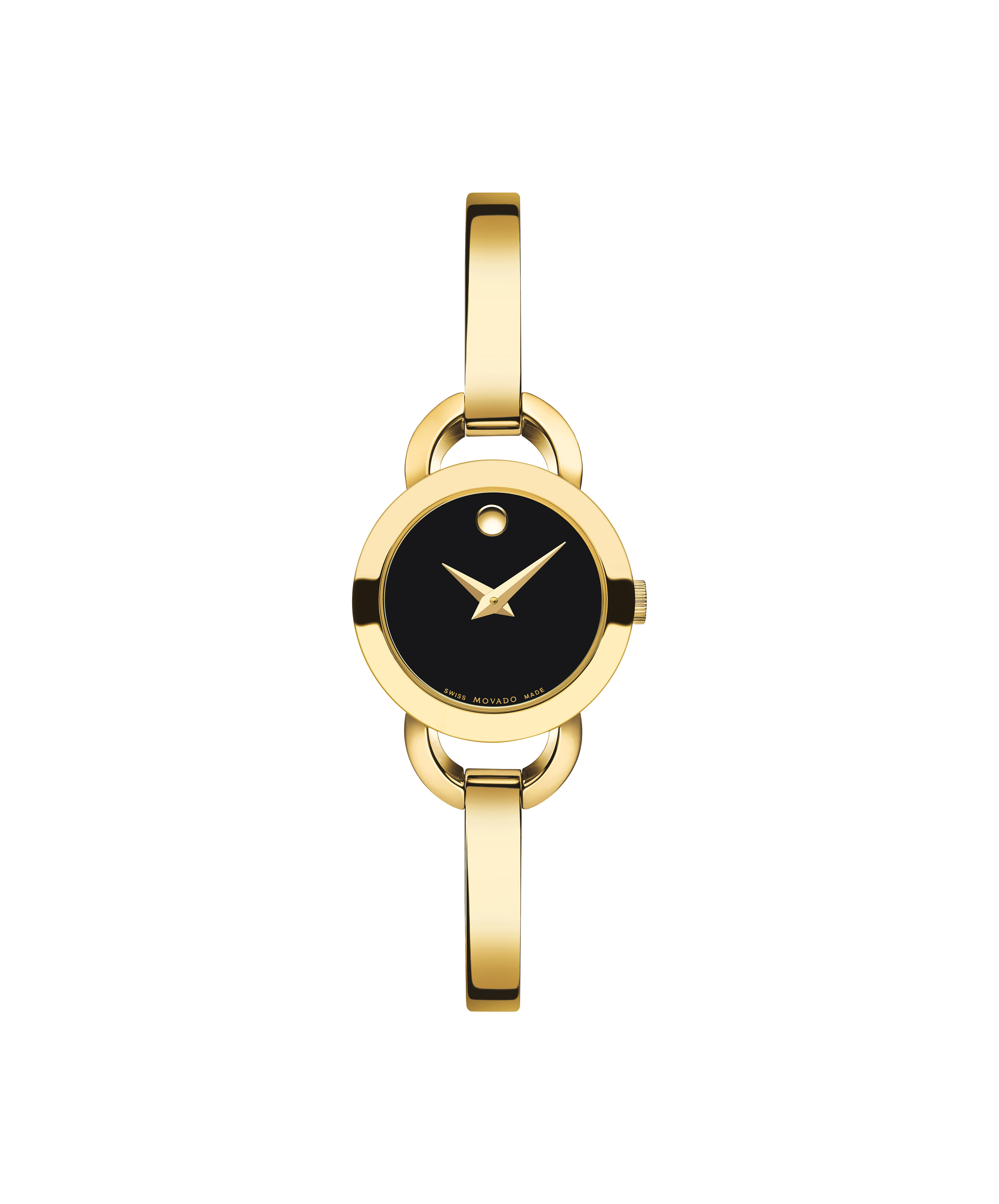 Movado Ultra Slim Yellow Gold Plated Leather Strap Women's Watch 0607157Movado VINTAGE