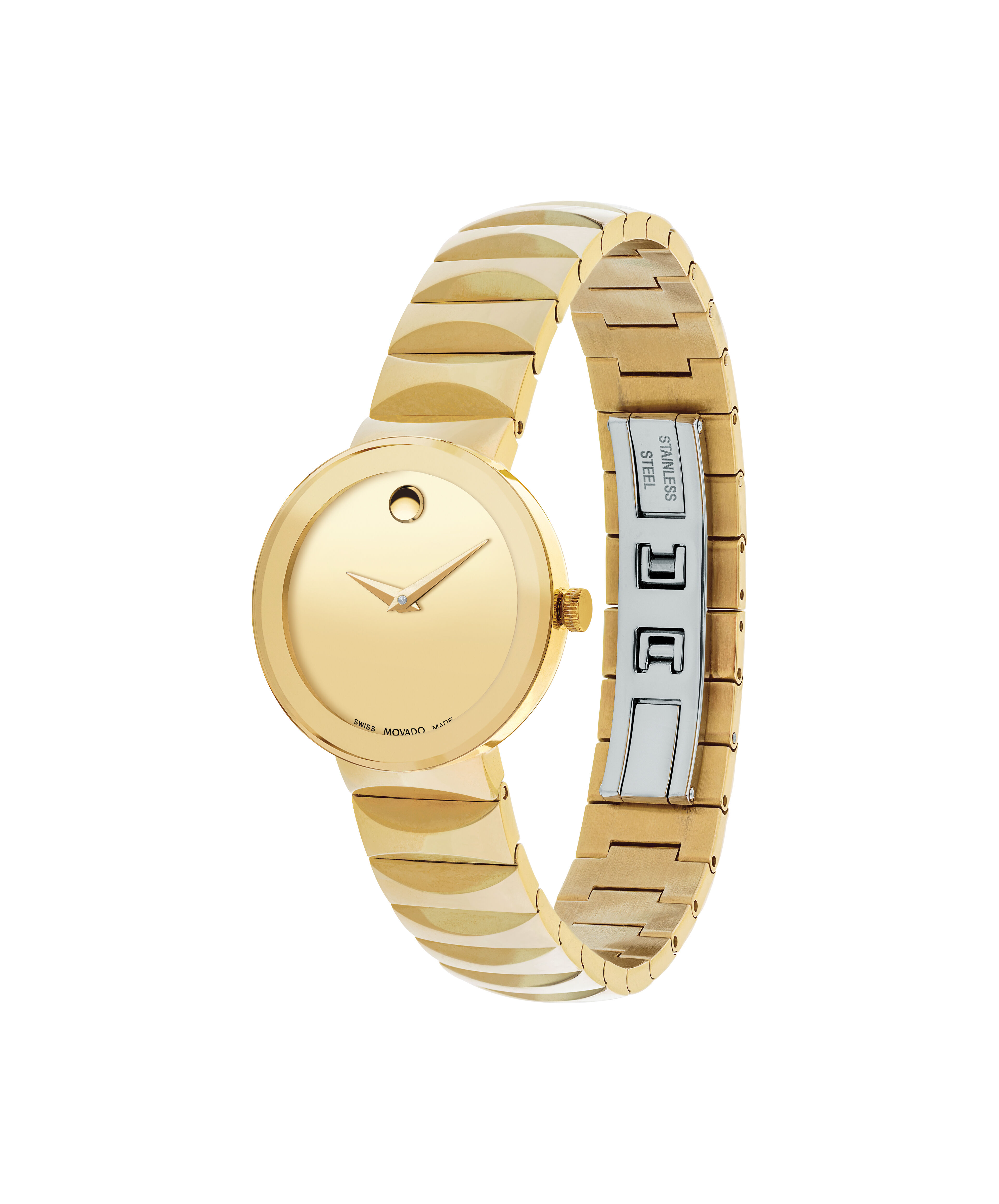 Movado stunning vintage dress watch in 18k gold with Dauphine handsMovado triple calendar - 1 year warranty