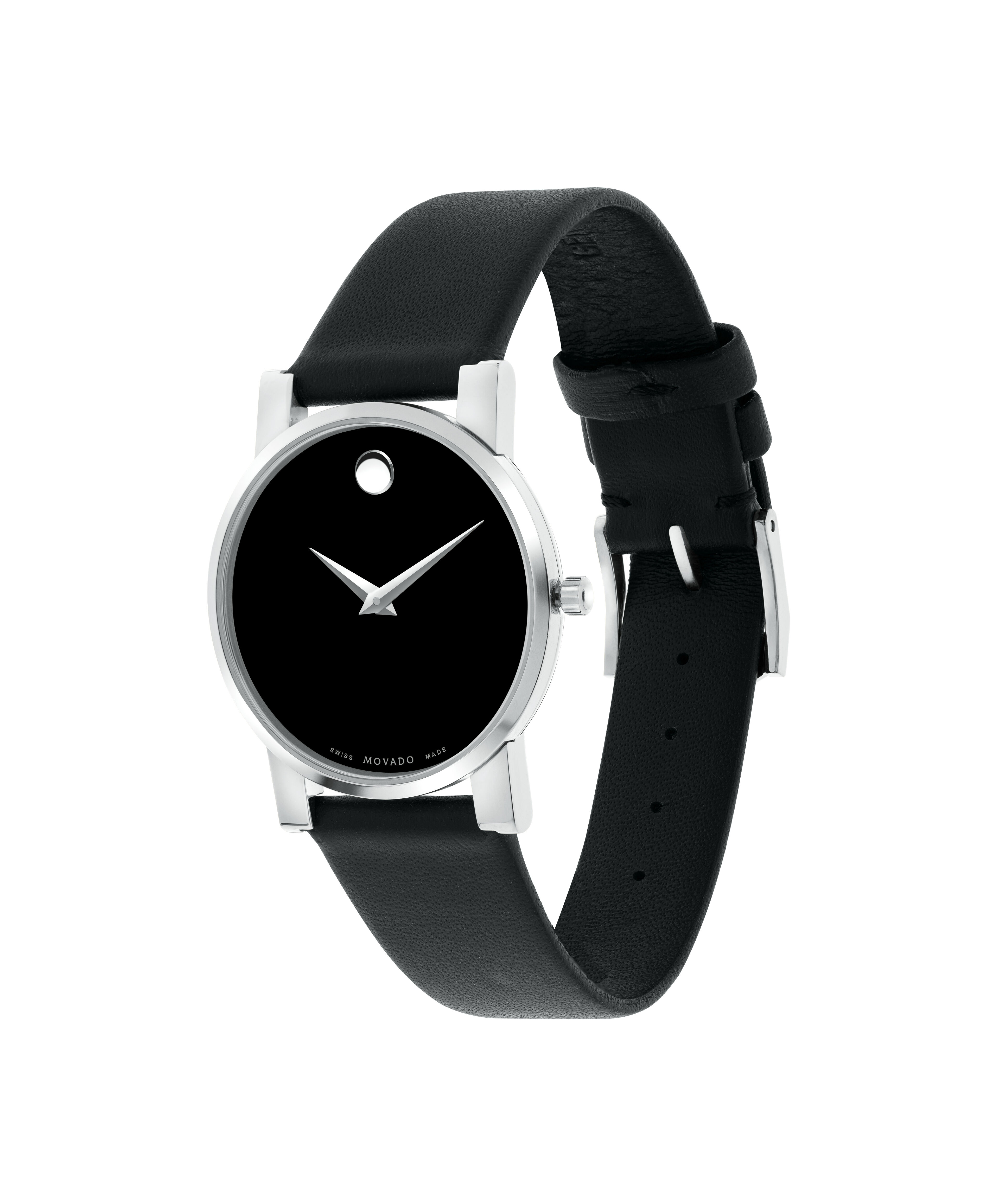 Movado Concerto 0606419 30mm Midsize Stainless Steel Black Dial Watch