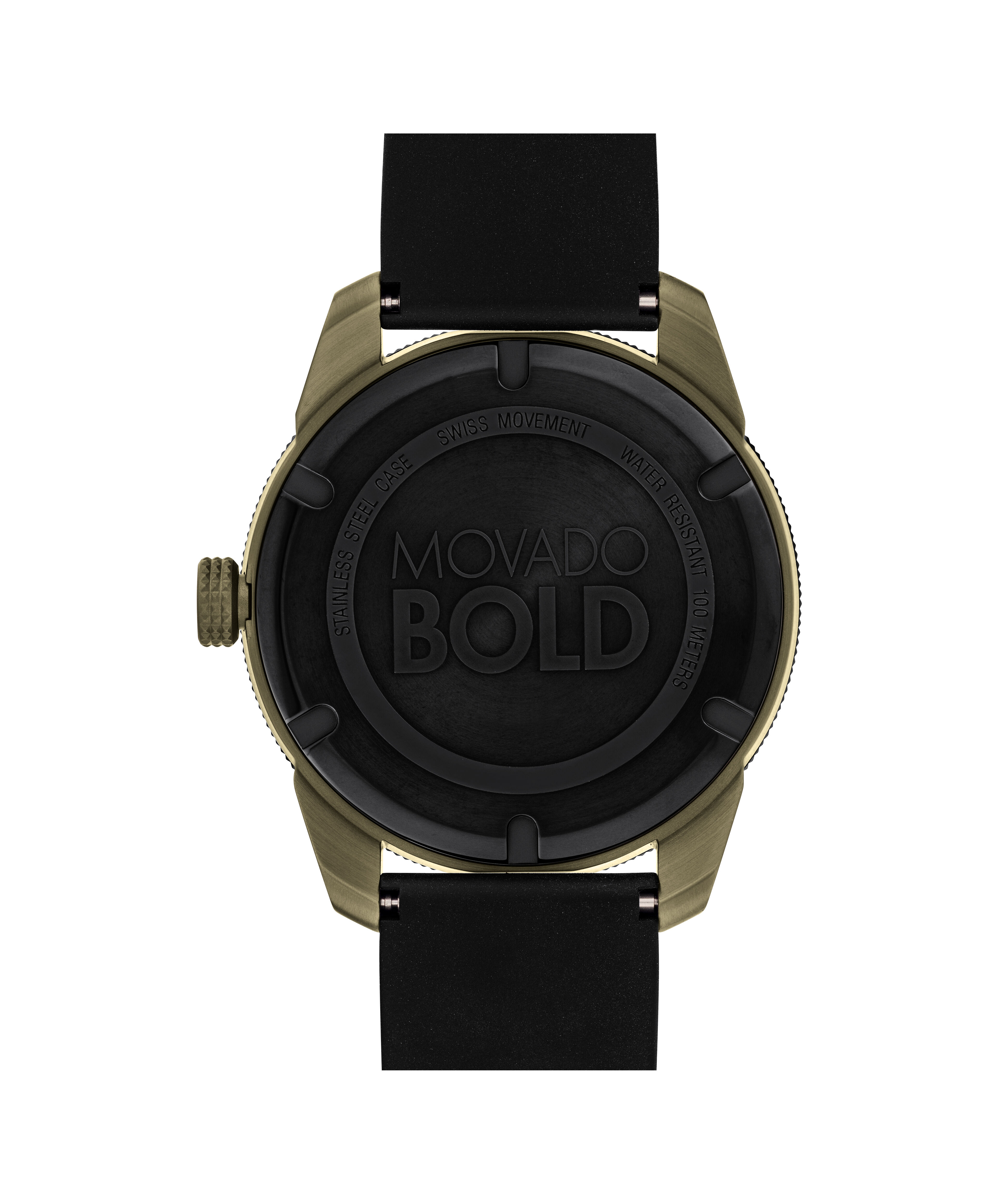 Movado Sapphire Black Dial Black Rubber Strap Men's Watch 0607406