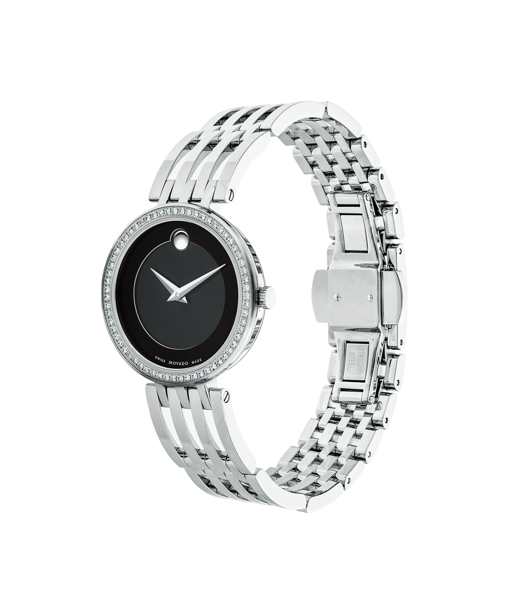 UNISEX S/M 腕時計 モバード Movado Esperanza Matte ブラック ステンレス スチール レディース 腕時計  0607052