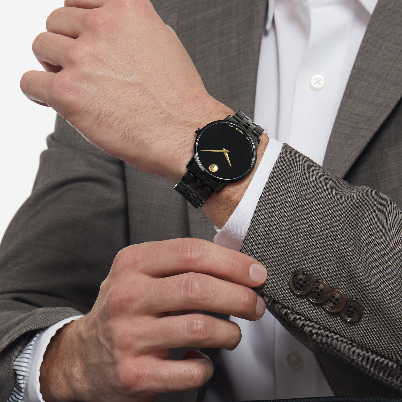 Movado | Museum Classic watch with black bracelet and dial