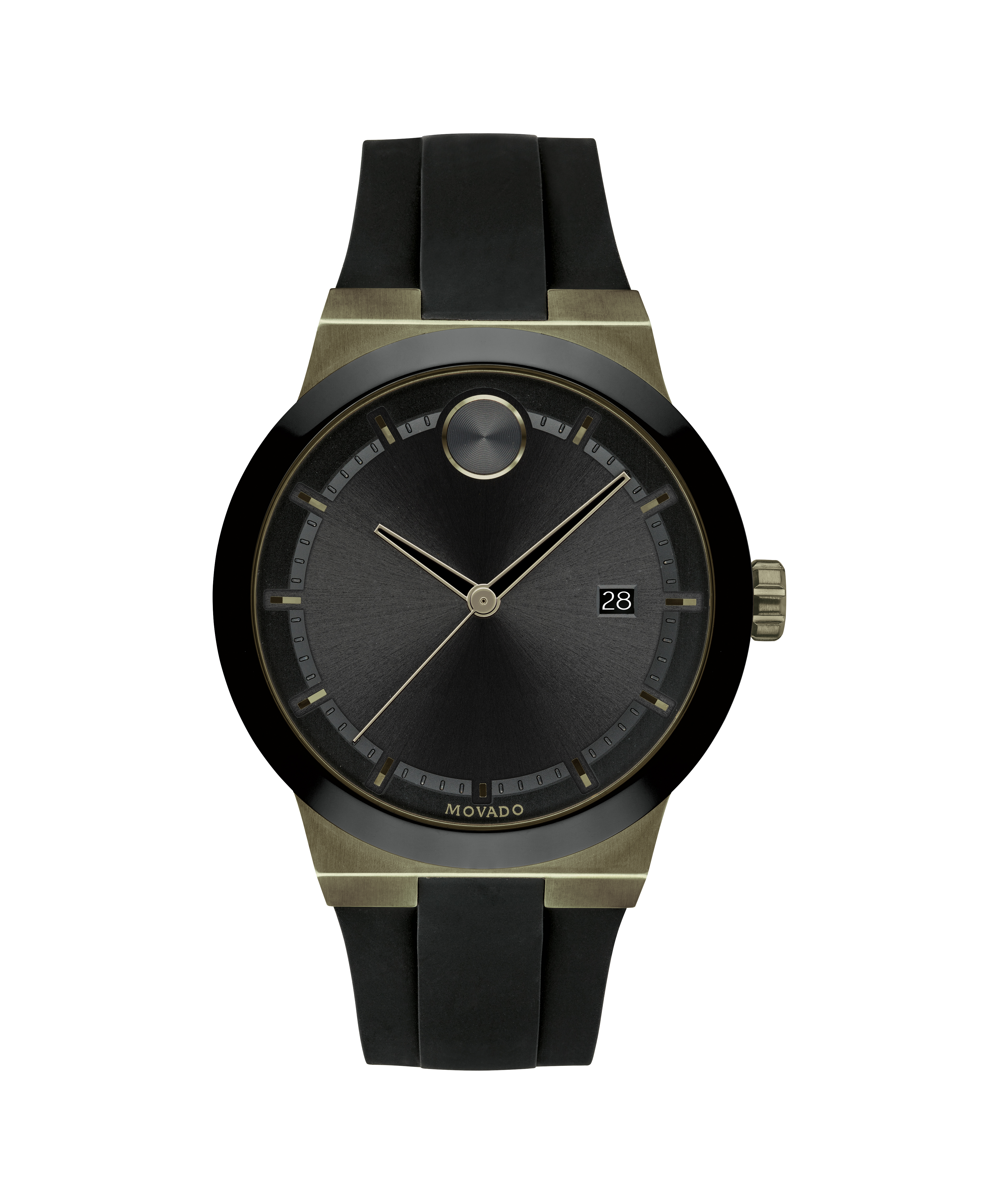 Movado Men's Movado Museum Classic Diamond Accent Two-Tone Watch with Black Dial - 0606879