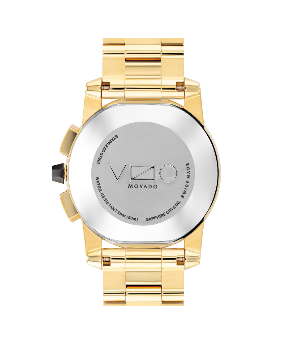 Movado   Vizio Chronograph Watch with yellow gold bracelet and