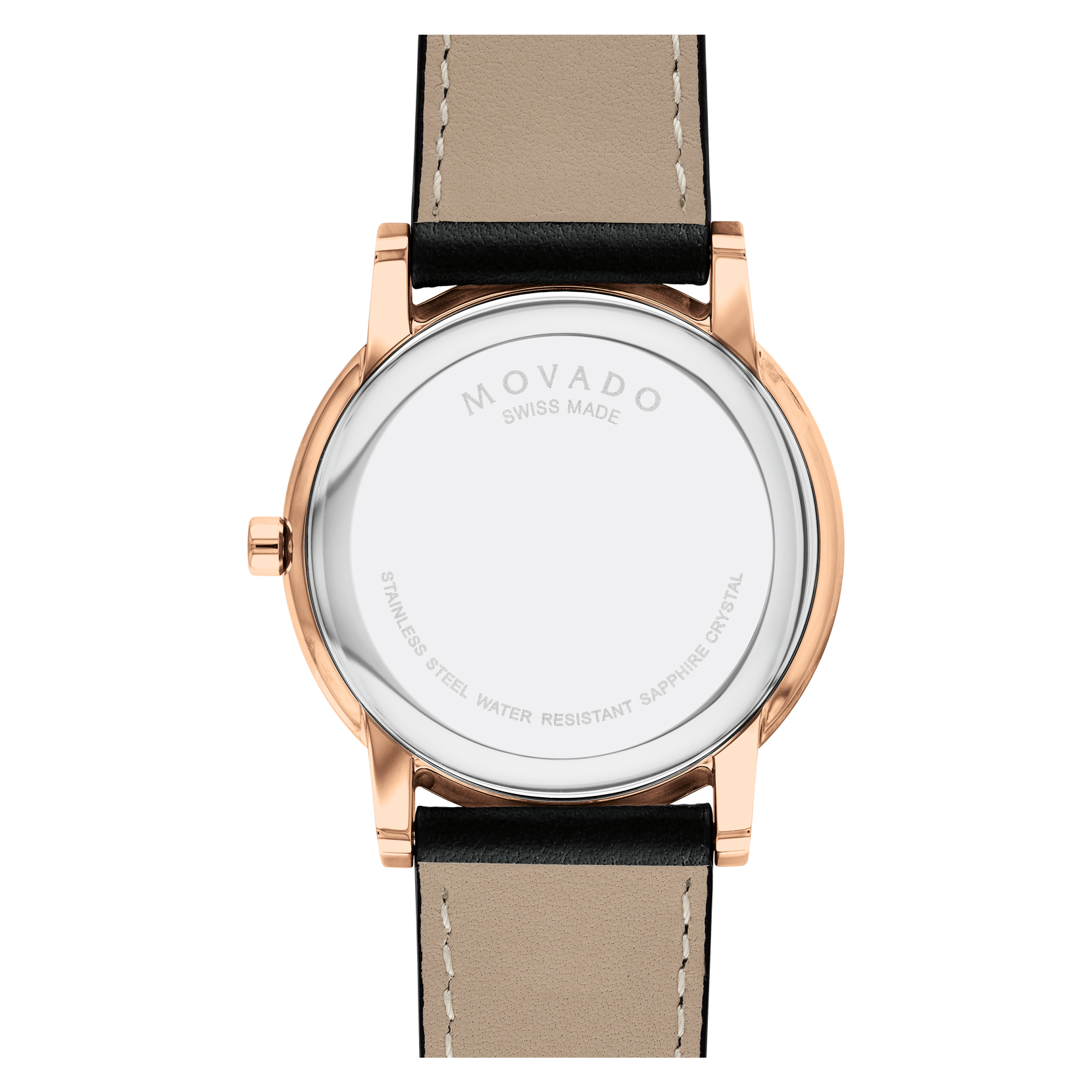 Movado | Museum Classic Men\'s Rose Gold PVD Watch With Black Strap