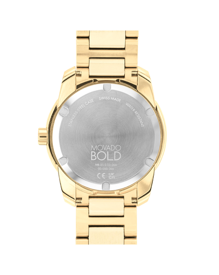 Movado | Movado Bold Verso gold watch with Swiss Super-LumiNova accents and  date window detailing
