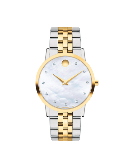 Movado | Museum with Classic bracelet dial green two and mother-of-pearl watch tone