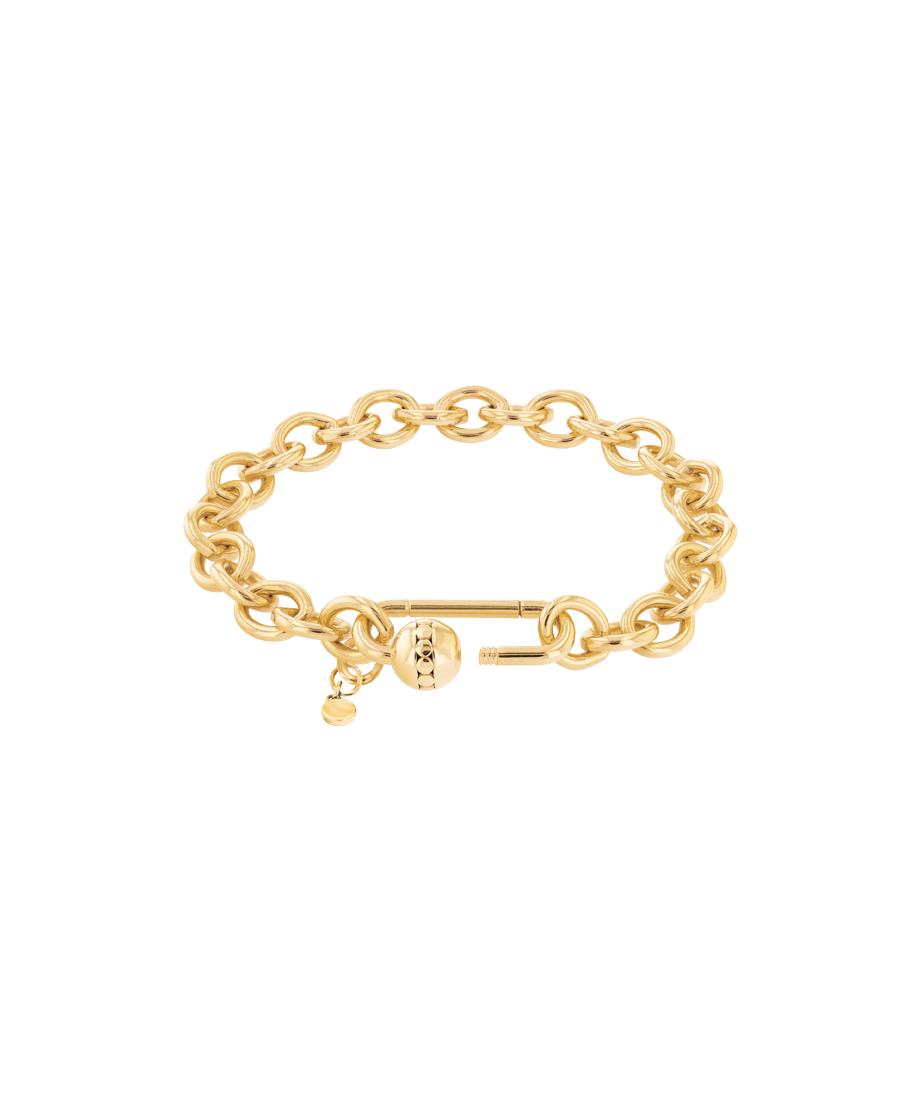 18K Yellow Gold Greek Key Hinged Bangle Bracelet | Sylvan's Jewelers