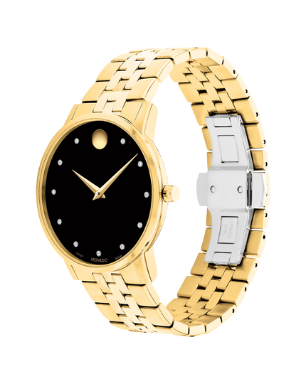 Movado | Museum Classic watch bracelet black and dial gold with