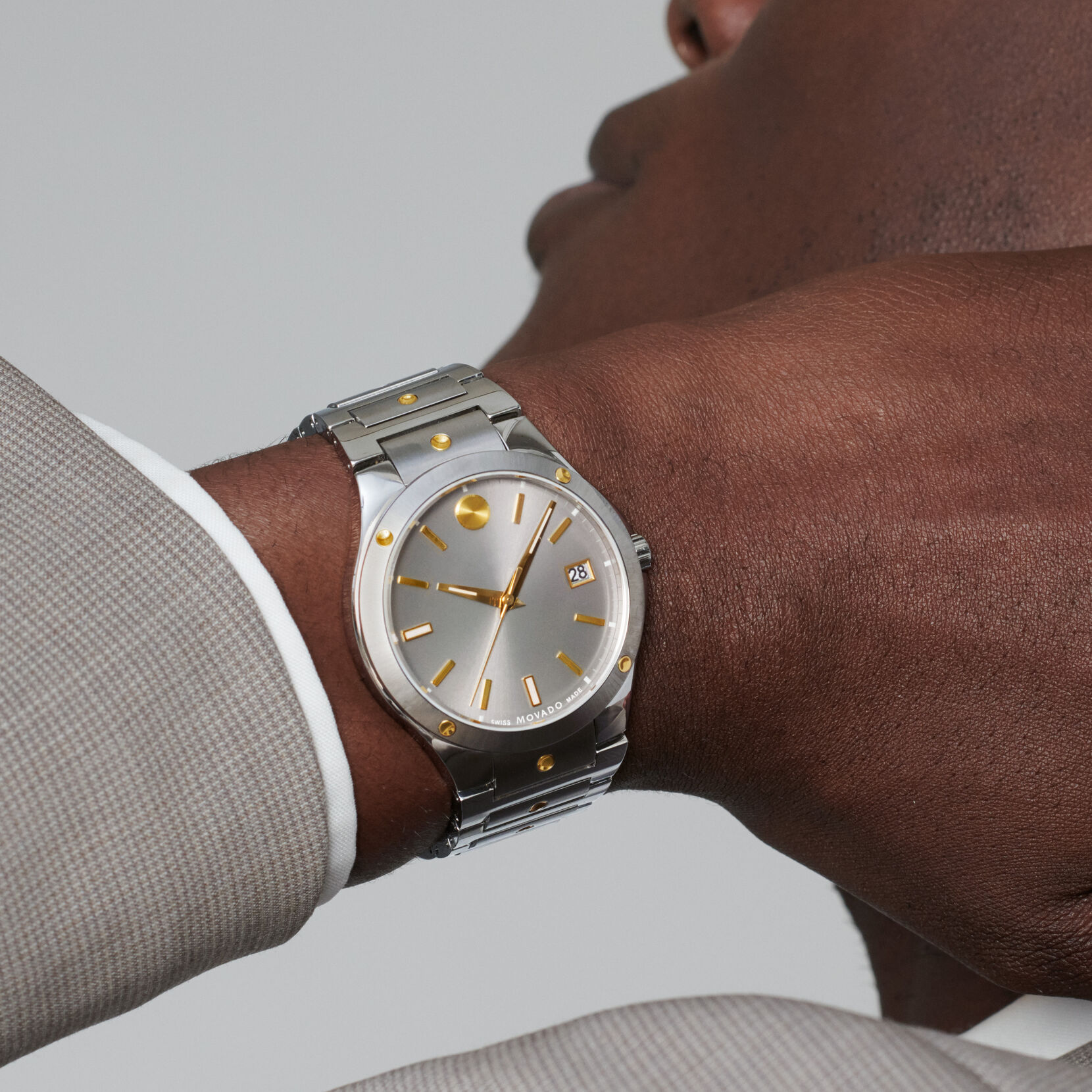 Movado |Movado SE Stainless Steel Watch With Gold Accents