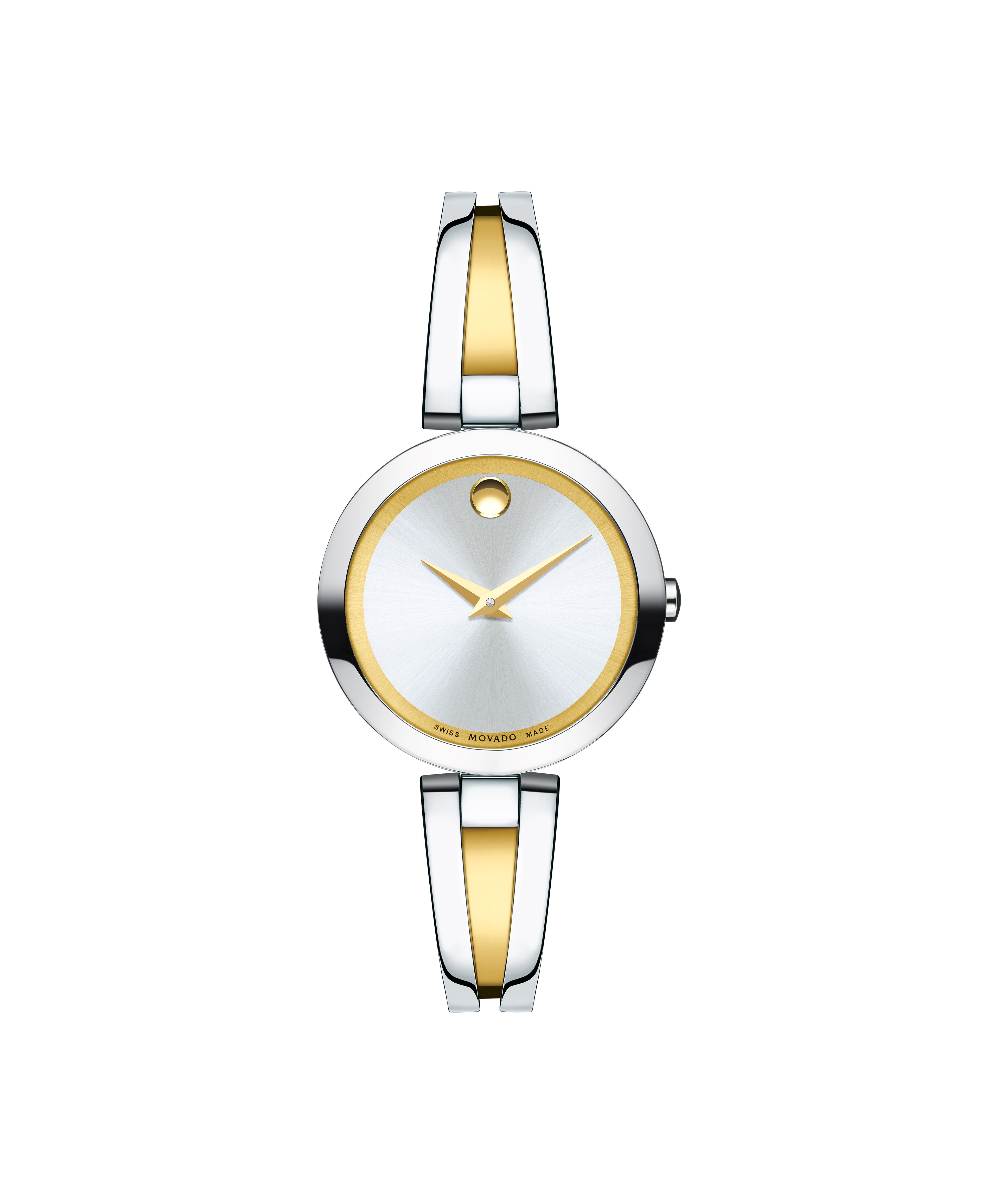 Movado Swiss Zenith Brown Date Museum Dial 2572 17J Manual Wristwatch 34mm 14k