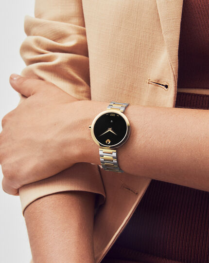 Movado | Museum Classic watch and black with bracelet dial two-toned