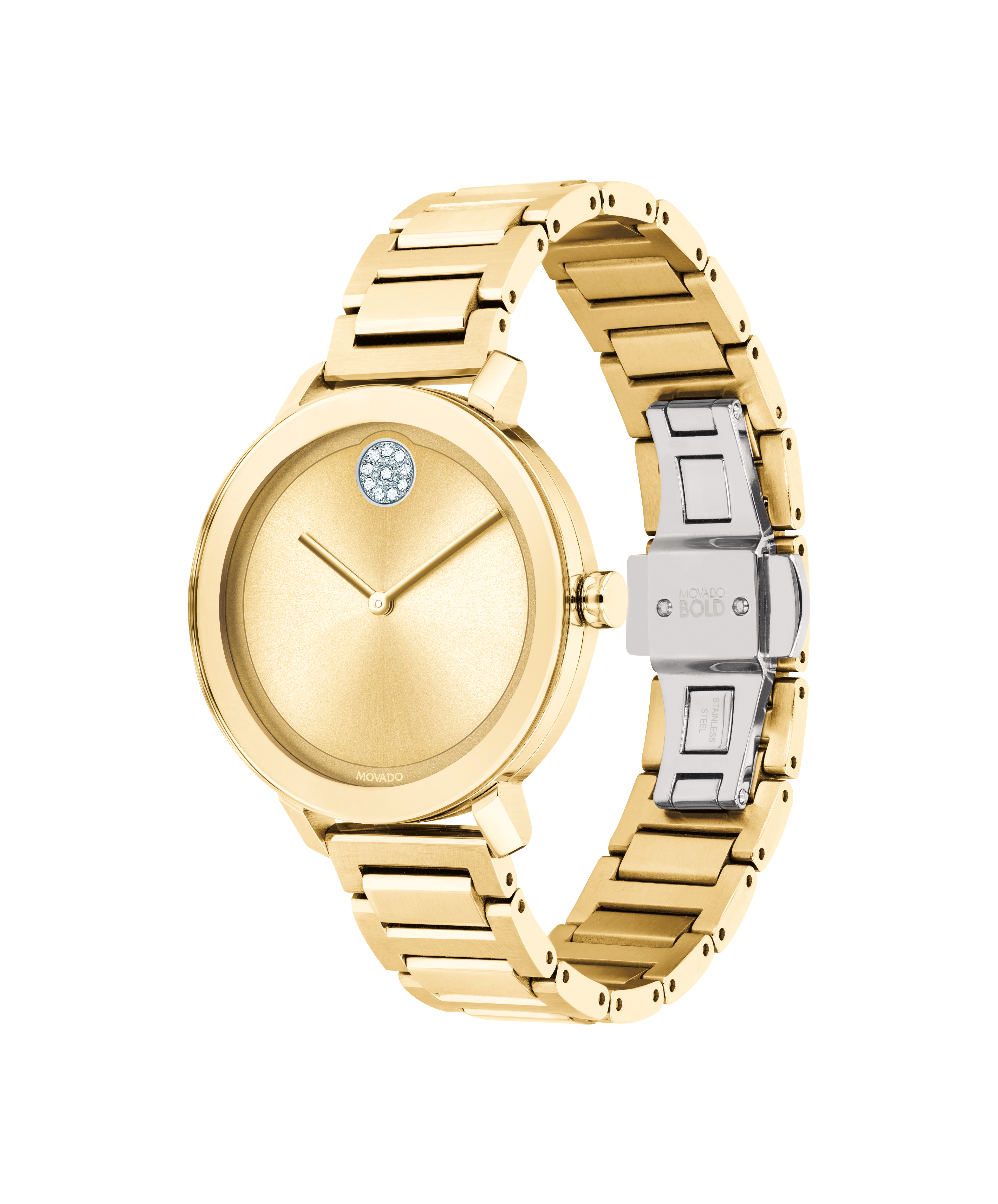 Movado Pocket Watch In White Gold & Diamonds 44mm