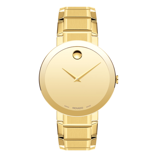 Movado | Sapphire Men's yellow gold PVD-finished stainless steel ...