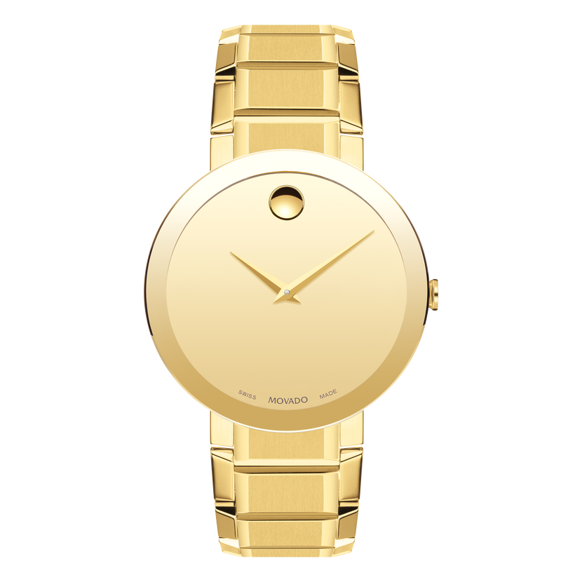 Movado | Sapphire Men's yellow gold PVD-finished stainless steel ...