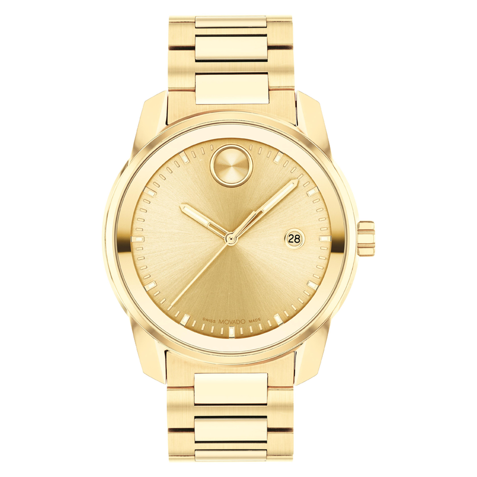 Movado | Movado Bold Verso gold watch with Swiss Super-LumiNova accents and  date window detailing