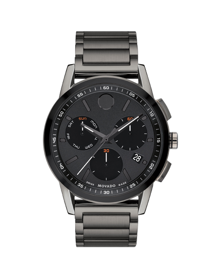 Movado | Movado Museum Sport stainless steel bracelet watch with black  chronograph dial