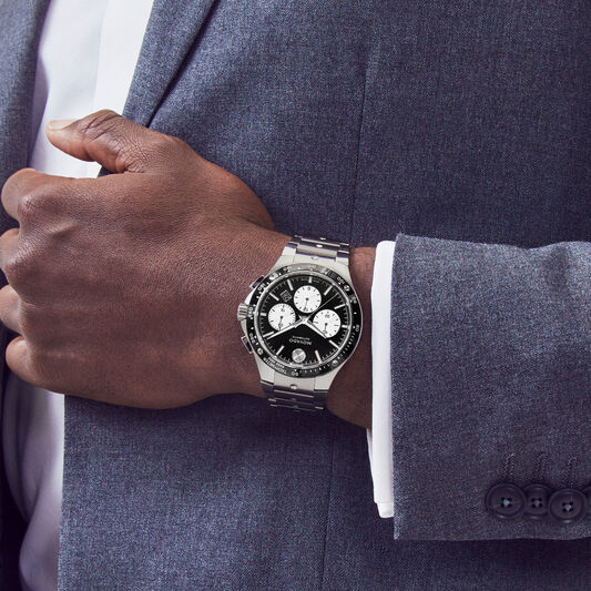 Movado | Alta SE Automatic Chronograph watch with silver bracelet and ...