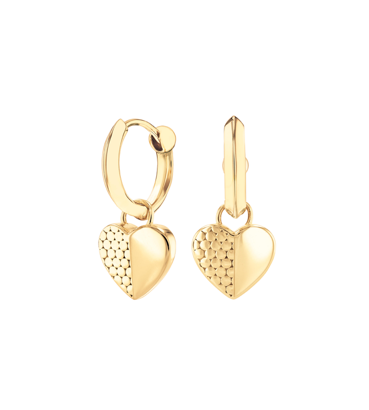 Movado Heart Huggie Earrings