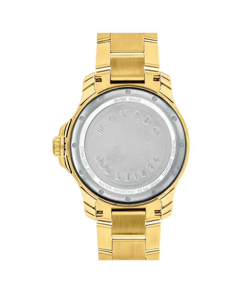 Movado Esperanza 0606045 27mm Two Toned Gold and Steel Black Dial Women's WatchMovado Esperanza 0607054 28mm Gold Plated Stainless Steel White MOP Dial Women's Watch