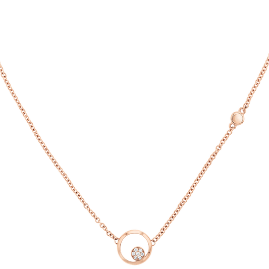 Movado | Women's 14 Karat Rose Gold Halo Necklace
