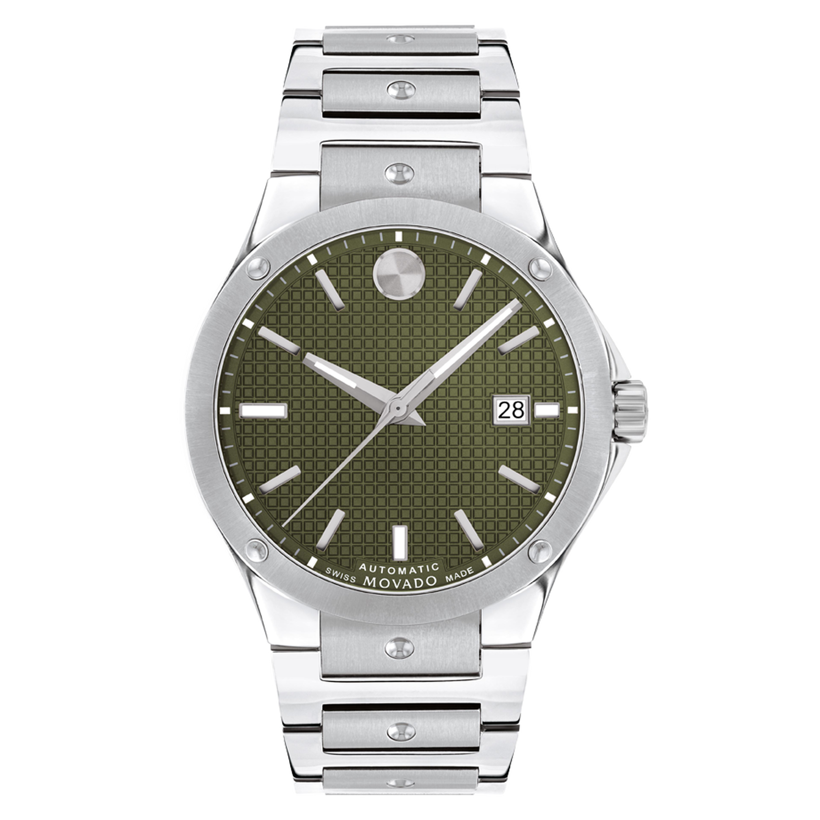 Movado | SE Automatic watch with silver bracelet and green dial