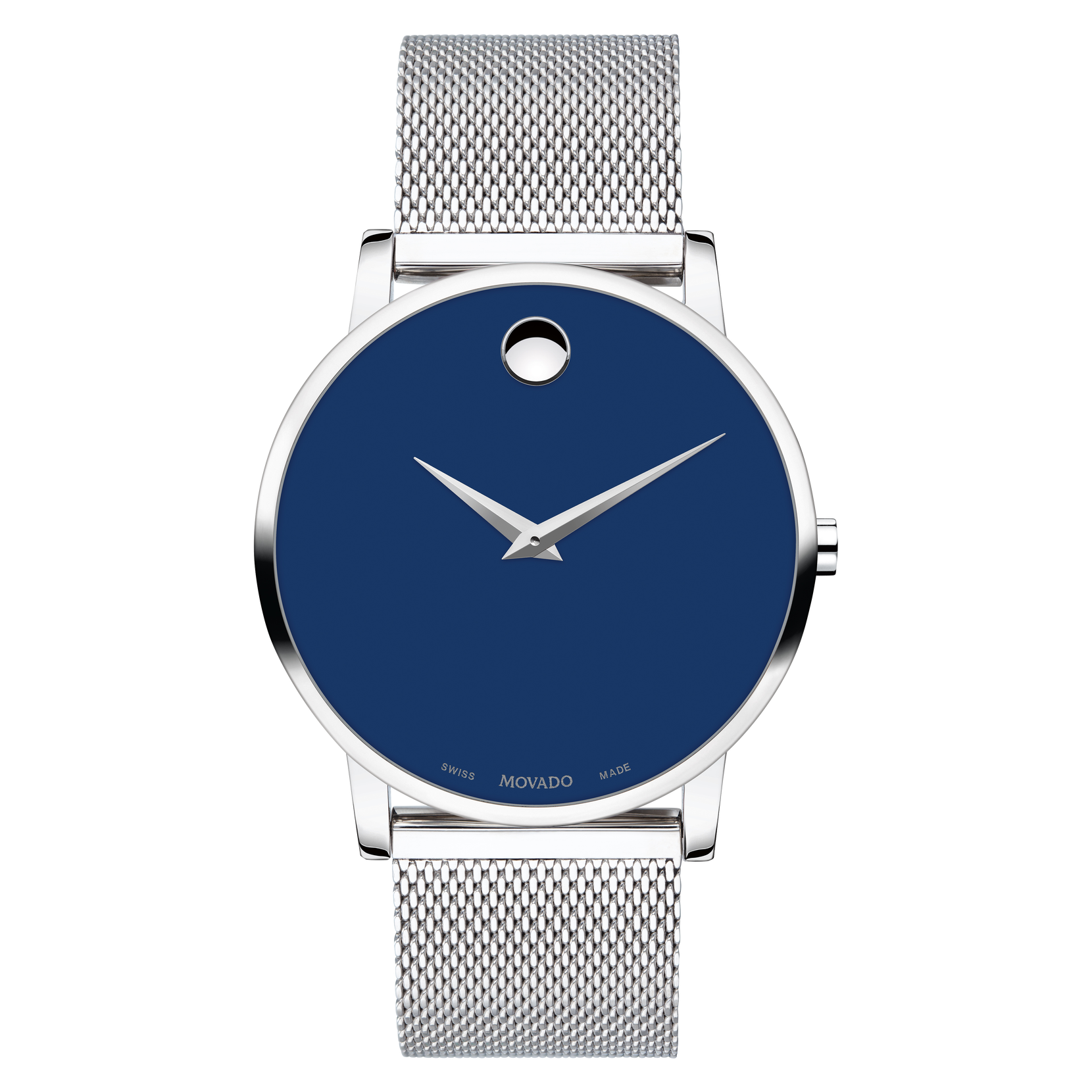 Movado | Movado BOLD silver stainless steel watch with blue dial 