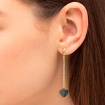 Movado Heart Charm Drop Earrings