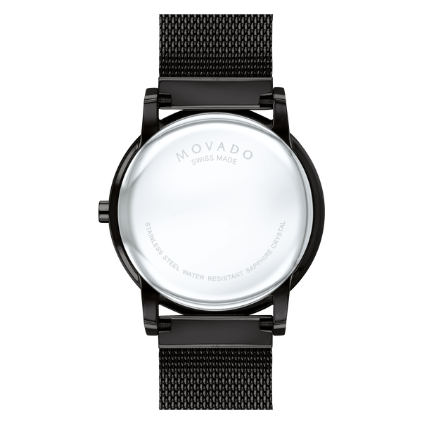 Movado | Museum Classic black watch with black dial, gunmetal 