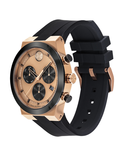 Movado | Movado BOLD Fusion Bronze Chronograph Men's Watch on Black ...