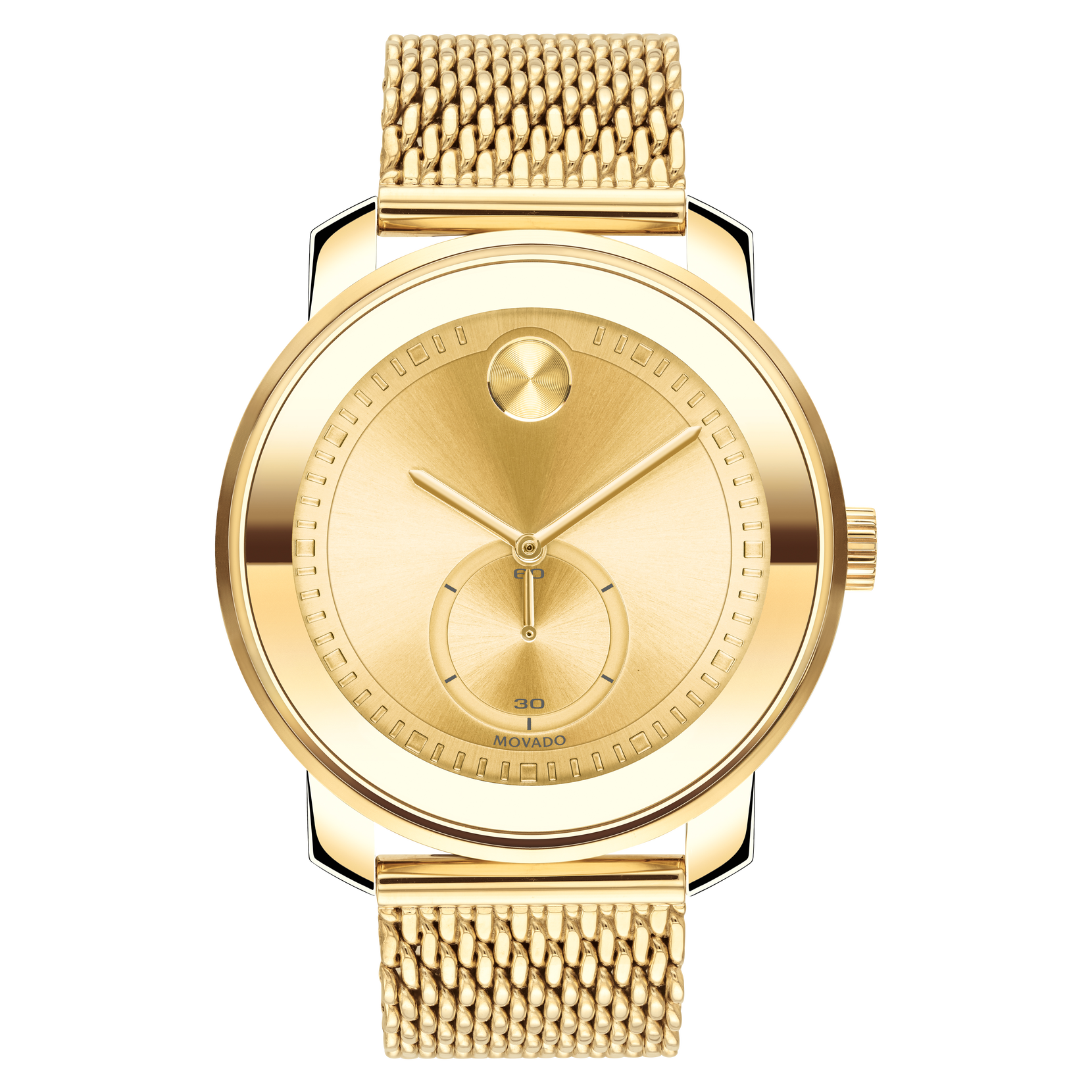 Movado | Movado BOLD Metal gold watch, dial and mesh bracelet