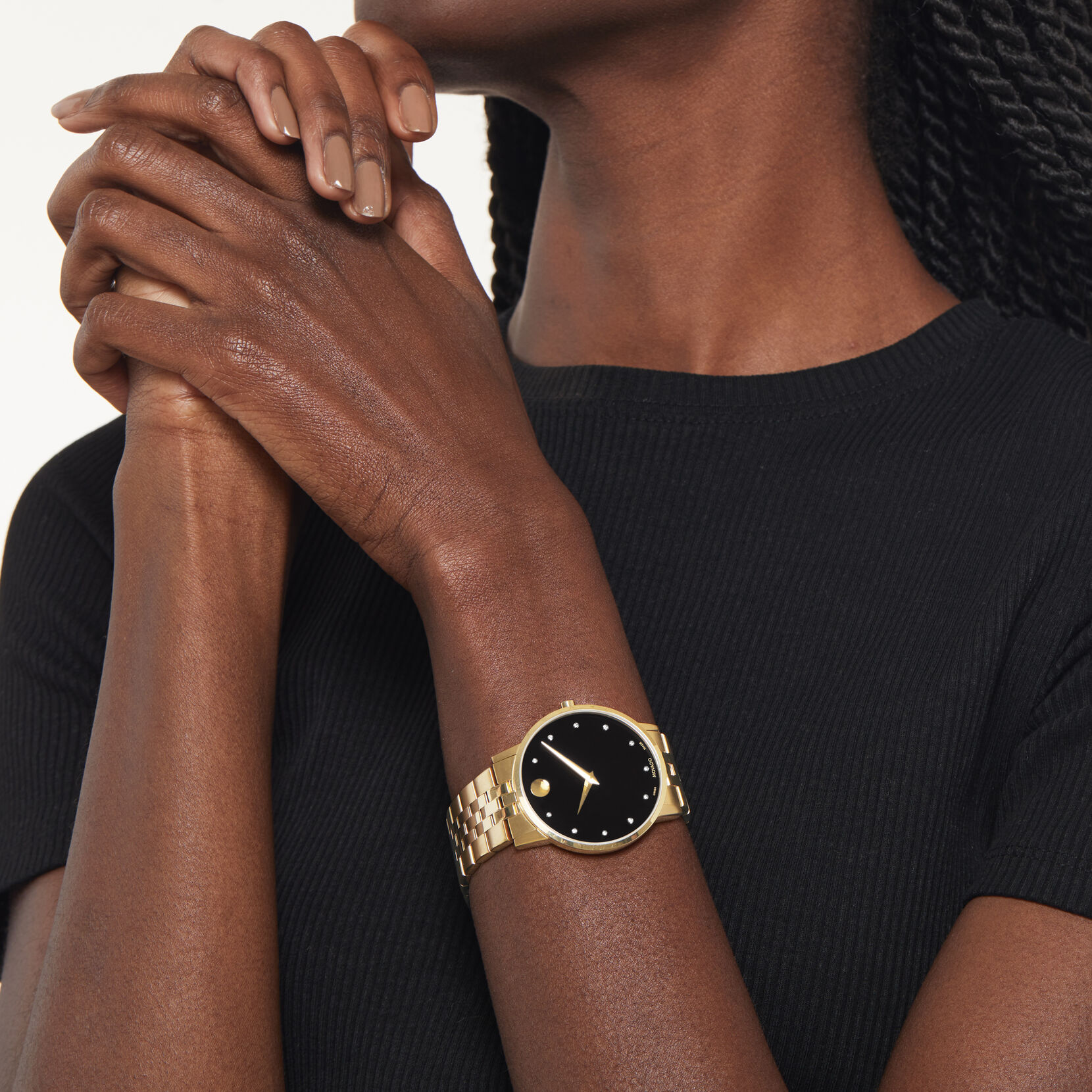 Beliebtes TOP Movado | Museum Classic dial bracelet and watch black gold with