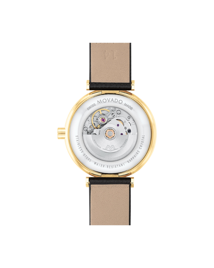 Movado | Museum Classic watch with dial black strap and