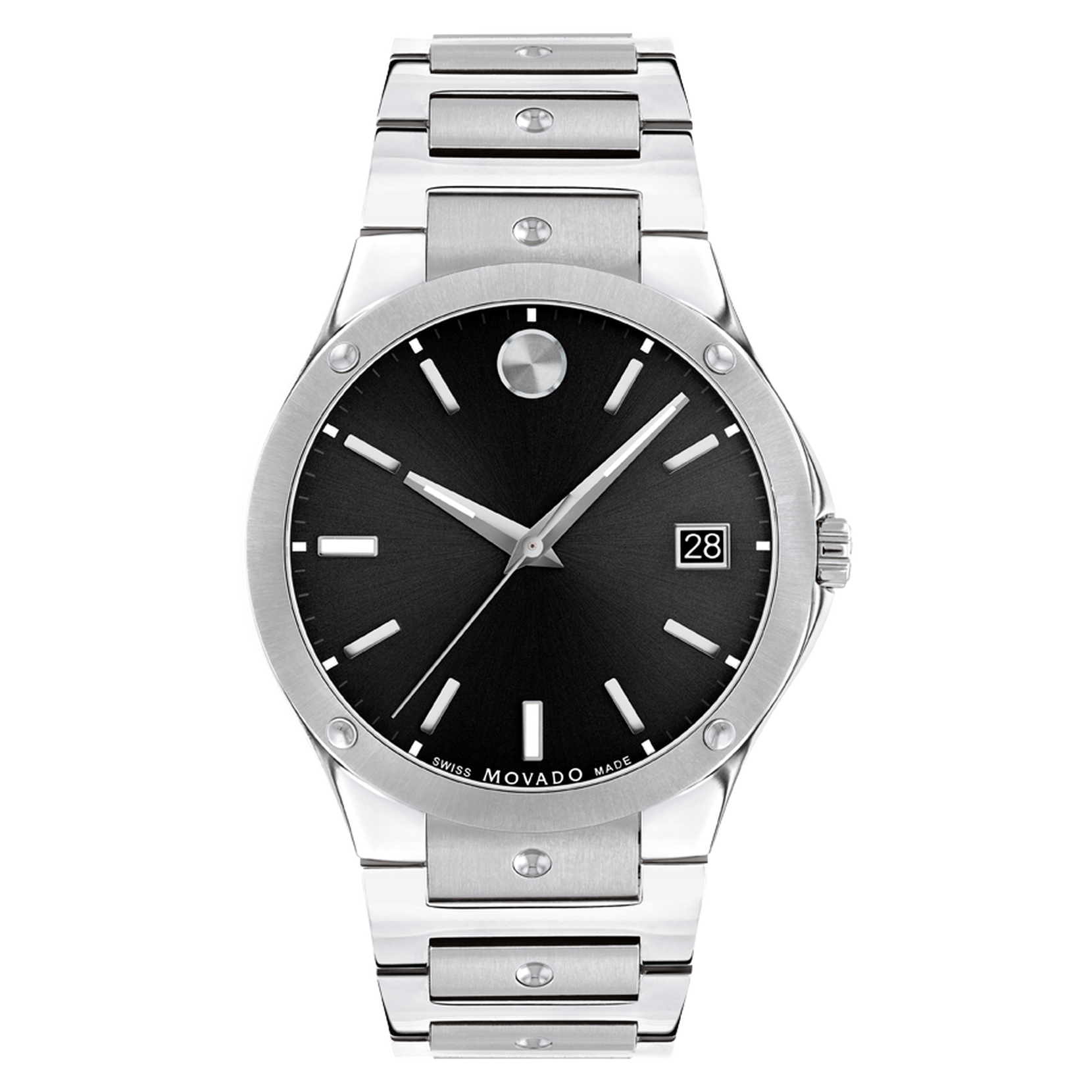 Movado |Movado SE Stainless Steel Watch With Black Dial | Schweizer Uhren
