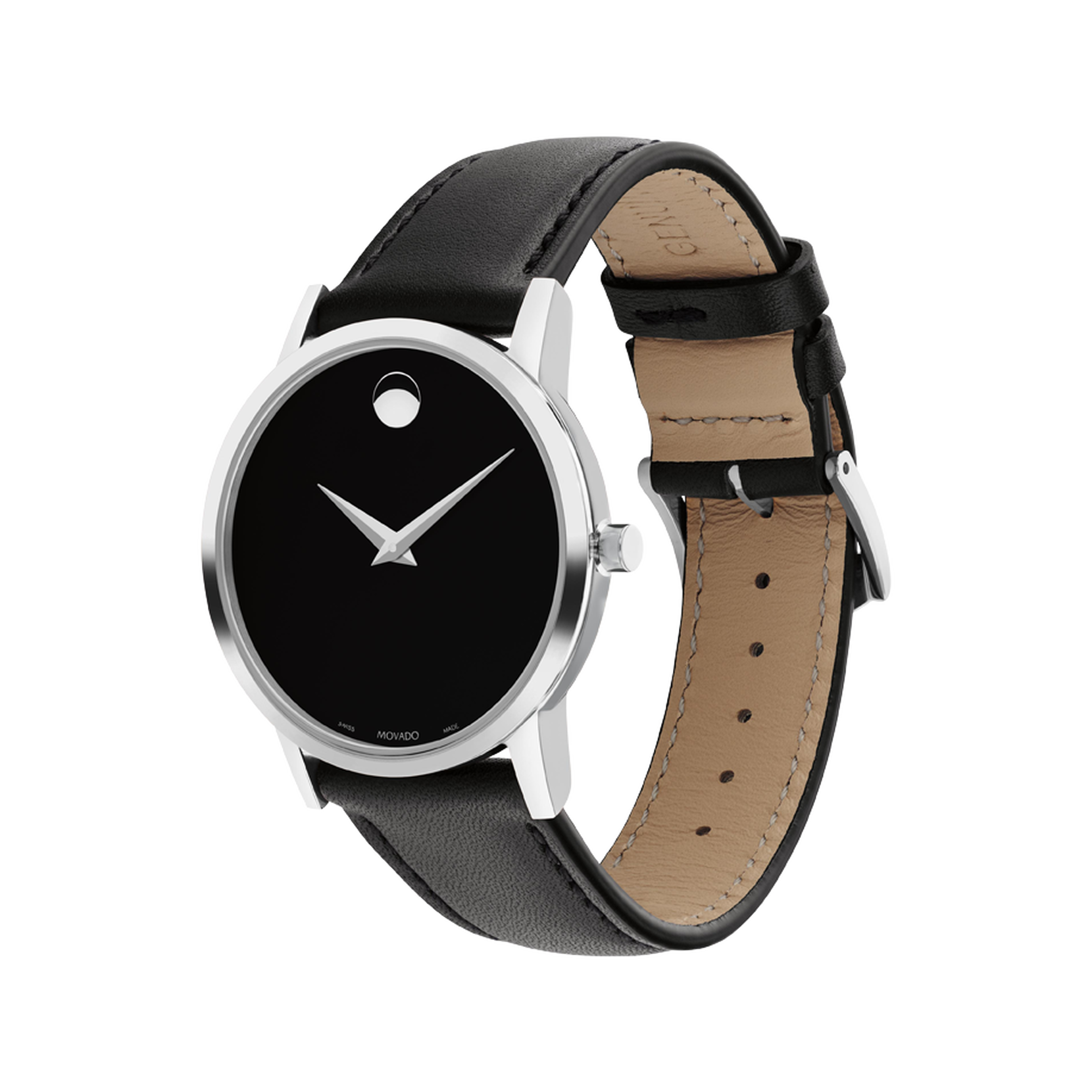Movado | Museum Classic Watch with black strap and black dial