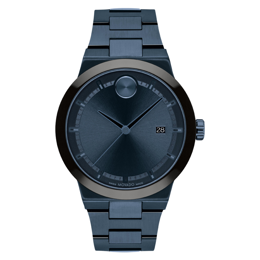Movado | Movado BOLD Fusion blue watch, dial and bracelet