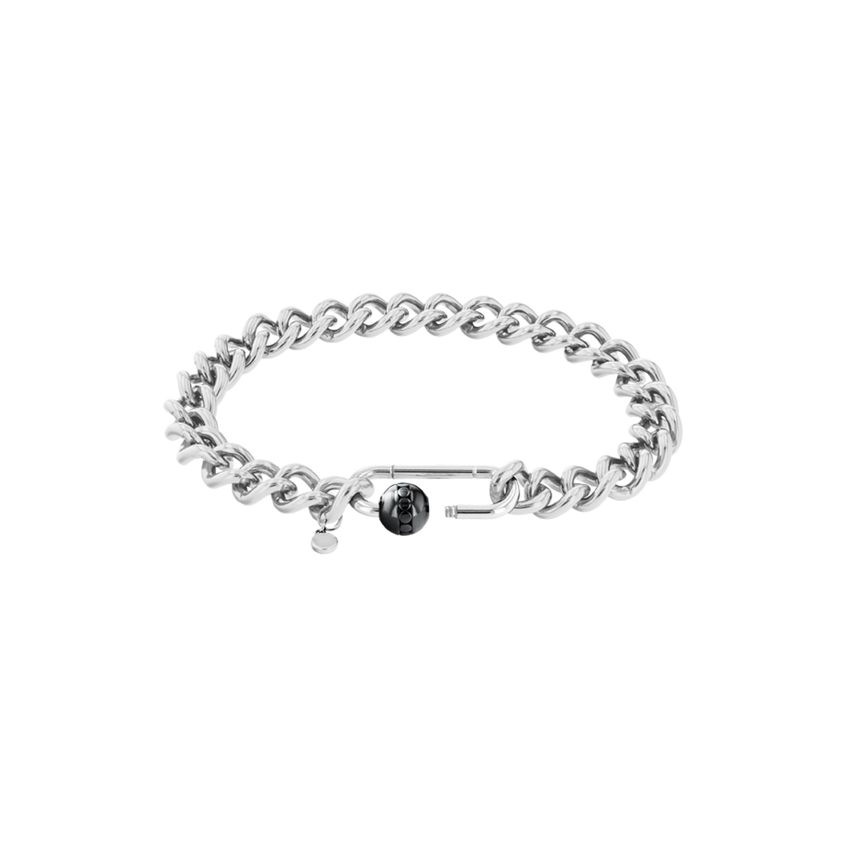 Movado Sphere Lock Collection Sterling Silver Chain Bracelet
