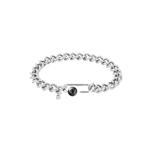 Movado | Sphere Lock Collection sterling silver chain bracelet with a ...