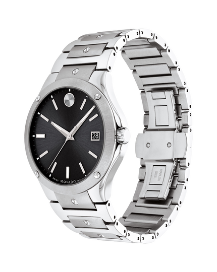 Movado |Movado SE Stainless Steel Watch With Black Dial