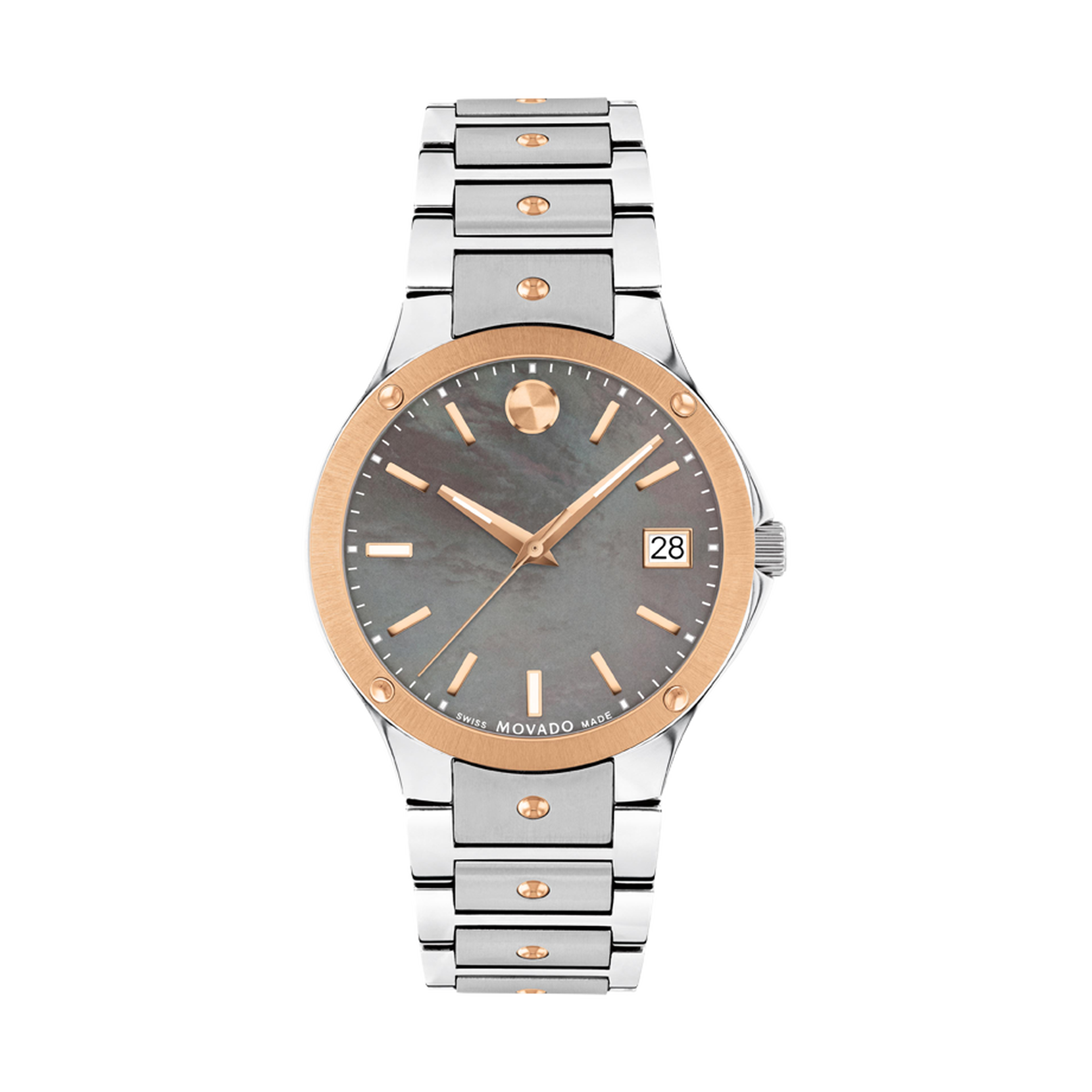 Movado of | and bracelet tone dial mother SE two watch with pearl